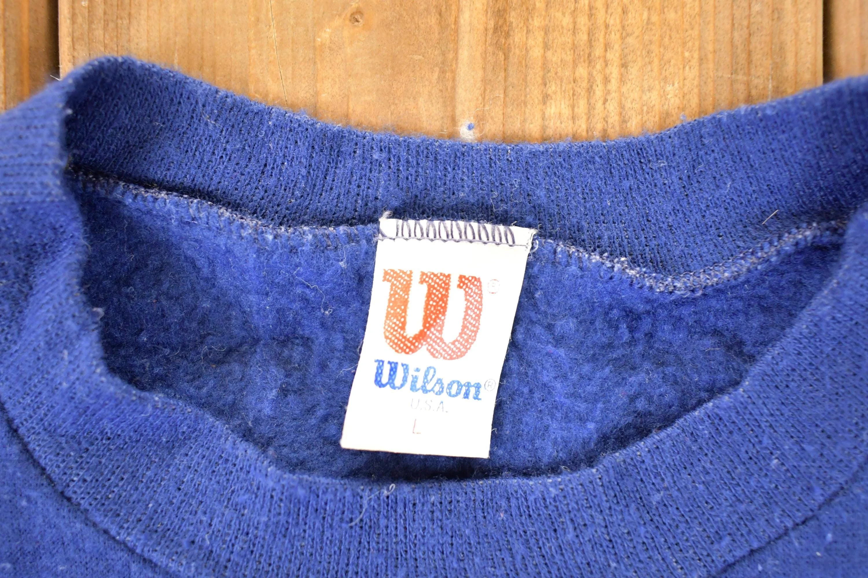 Vintage 1980s Wilson Crewneck Sweatshirt Youth L - Image 4