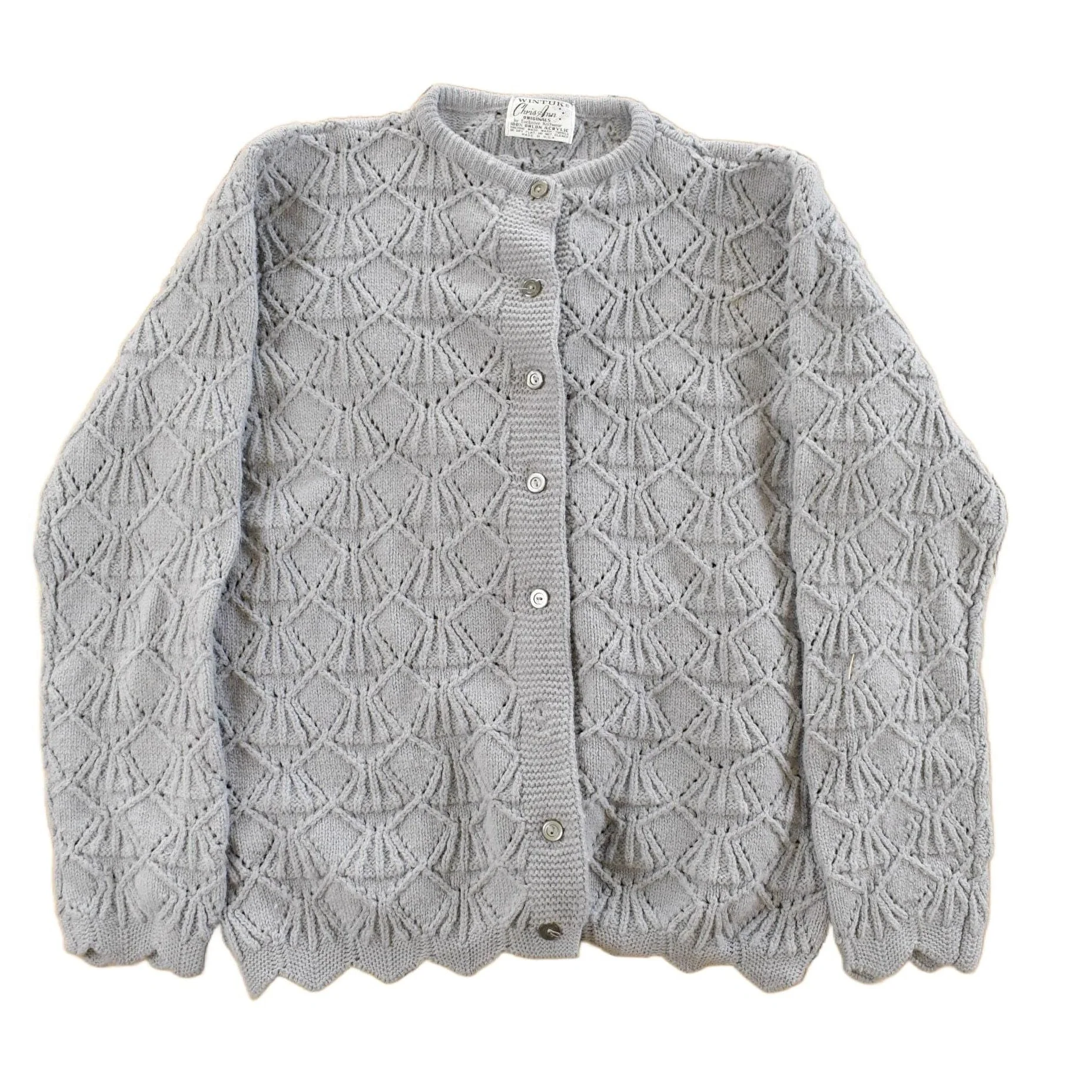 Vintage 1980s Wintuk Chris Ann Knit Cardigan Sweater Women's Small