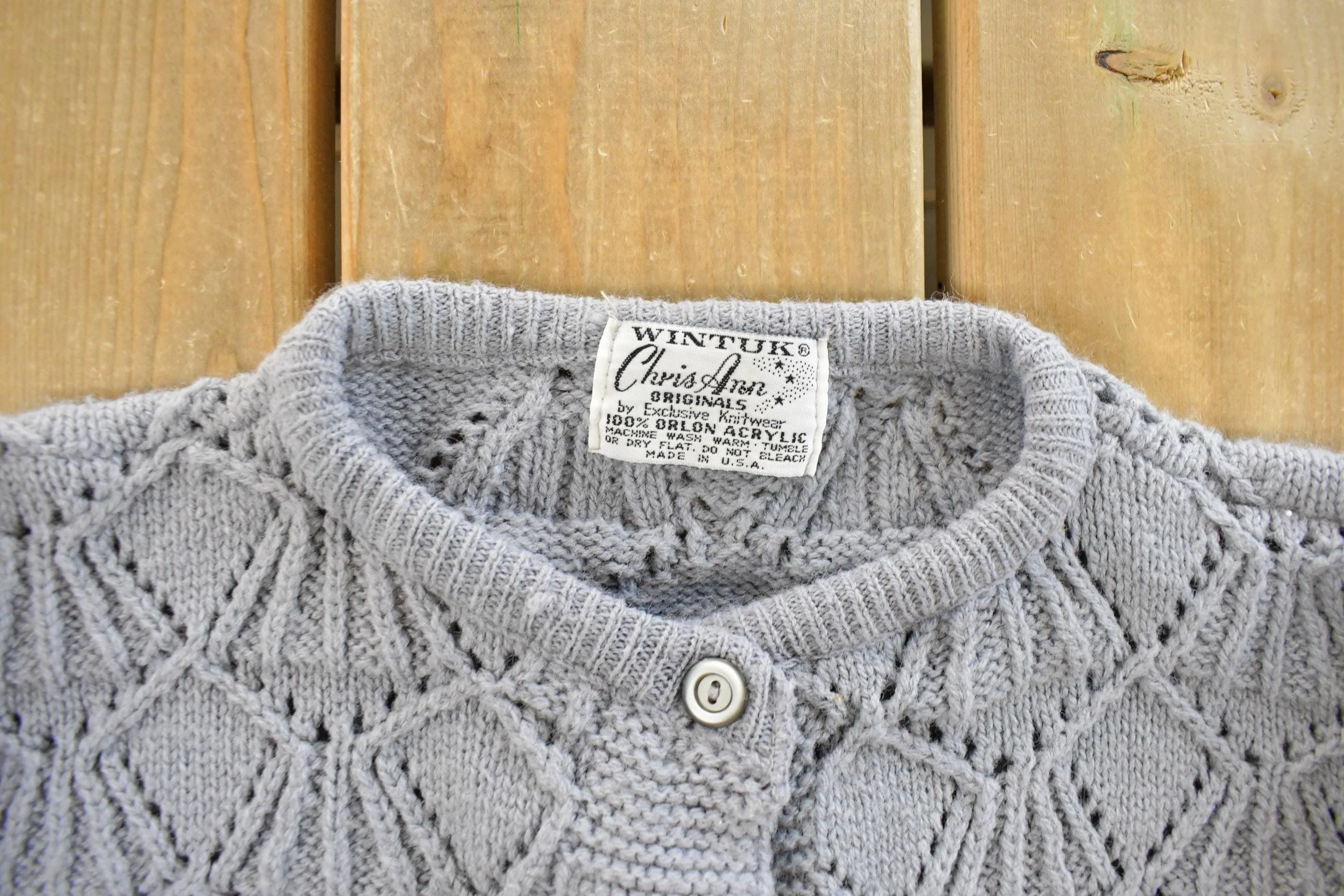 Vintage 1980s Wintuk Chris Ann Knit Cardigan Sweater Women's Small - Image 4