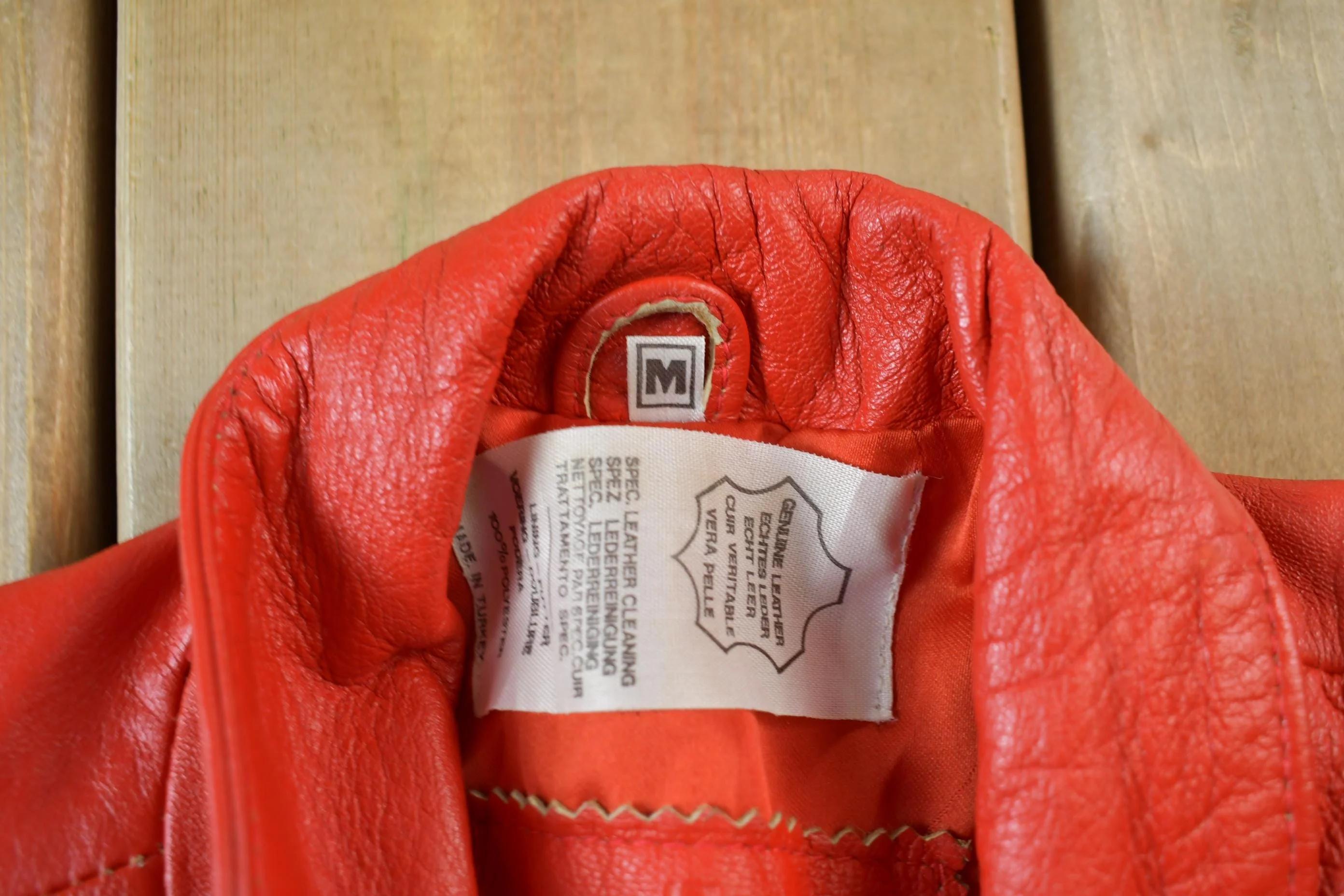 Vintage 1980s Womens Leather Braid Stud Biker Jacket Women's M - Image 4