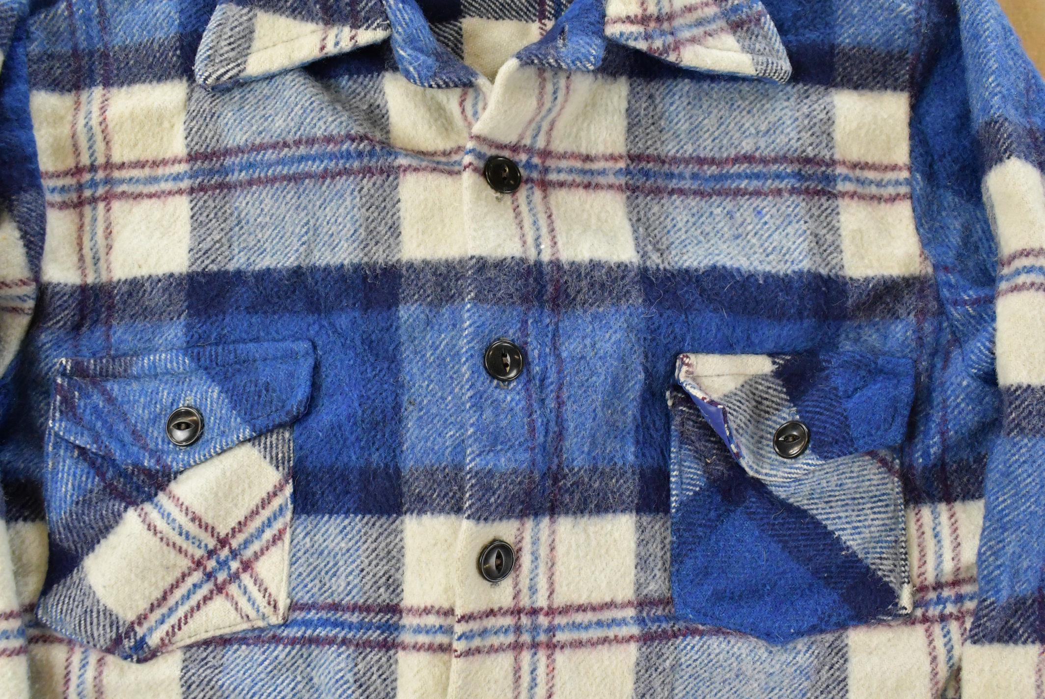Vintage 1980s Wool Flannel Shirt Jacket Men's Medium - Image 3