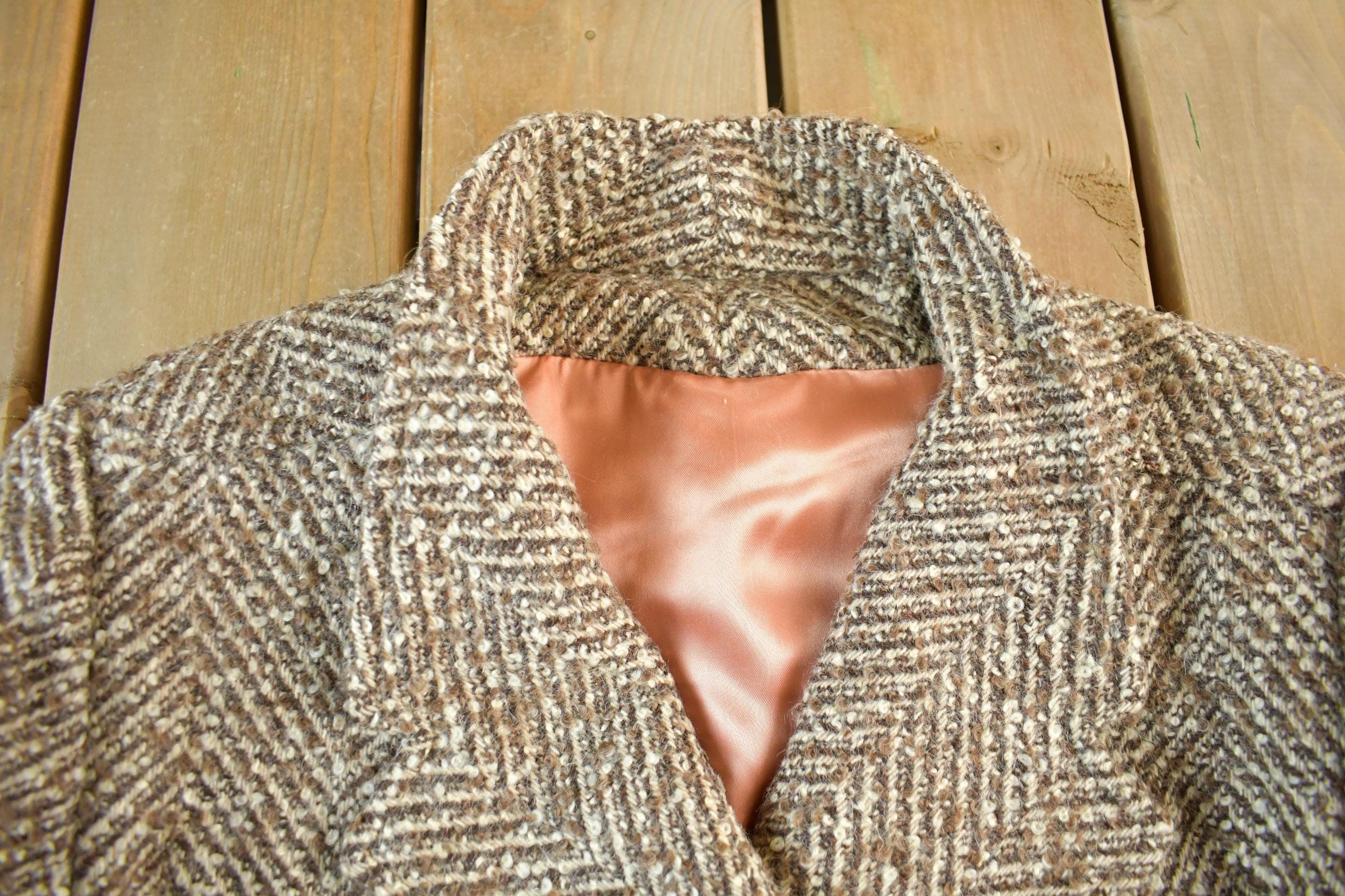 Vintage 1980s Wool Peacoat Women's Large - Image 4