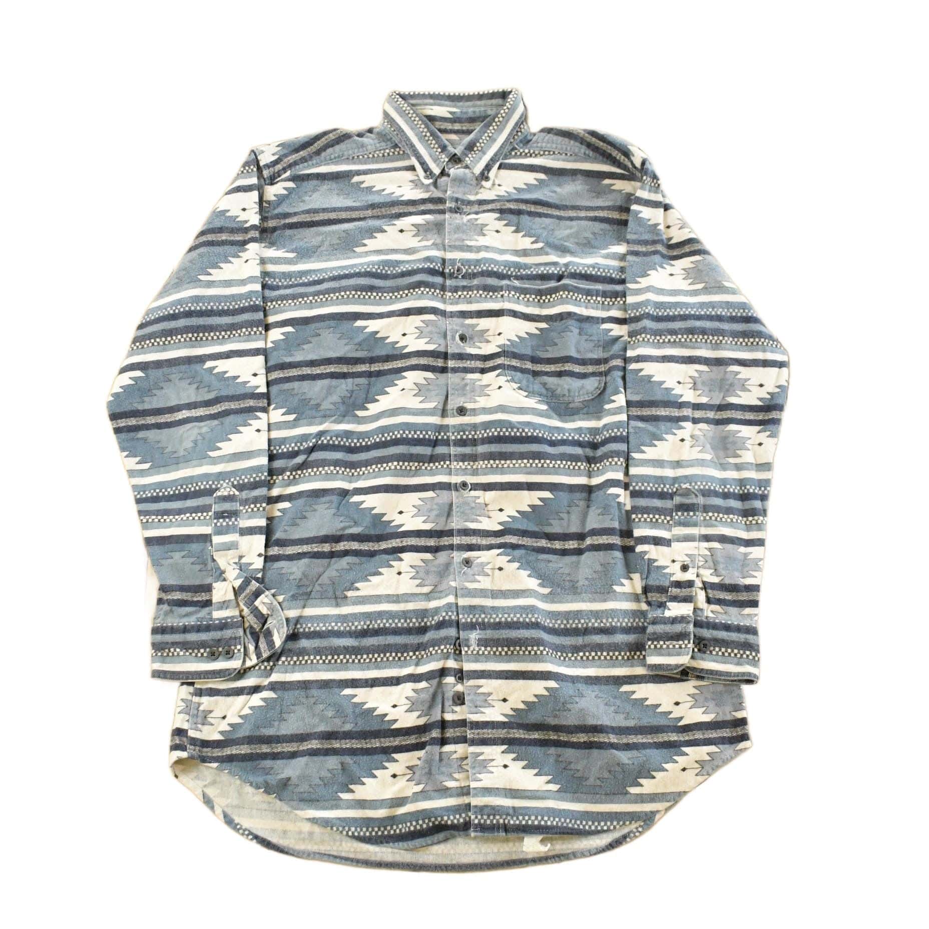 Vintage 1980s Woolrich Aztec Western Button Up Shirt Men's Large