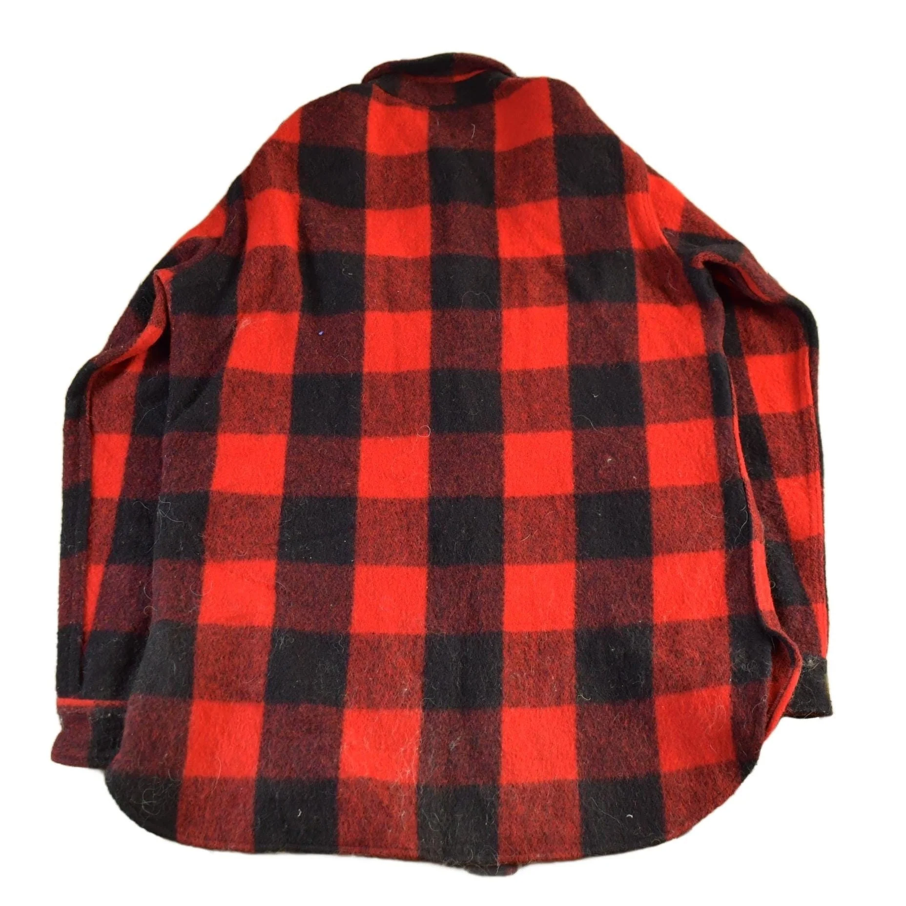 Vintage 1980s Woolrich Buffalo Plaid Flannel Button Up Shirt Men's Large - Image 2