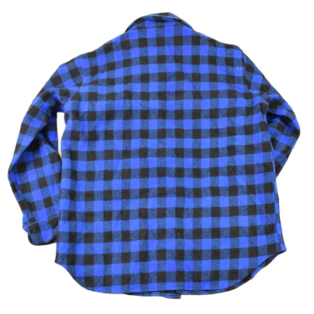 Vintage 1980s Woolrich Classic Plaid Flannel Button Up Shirt Men's L - Image 2