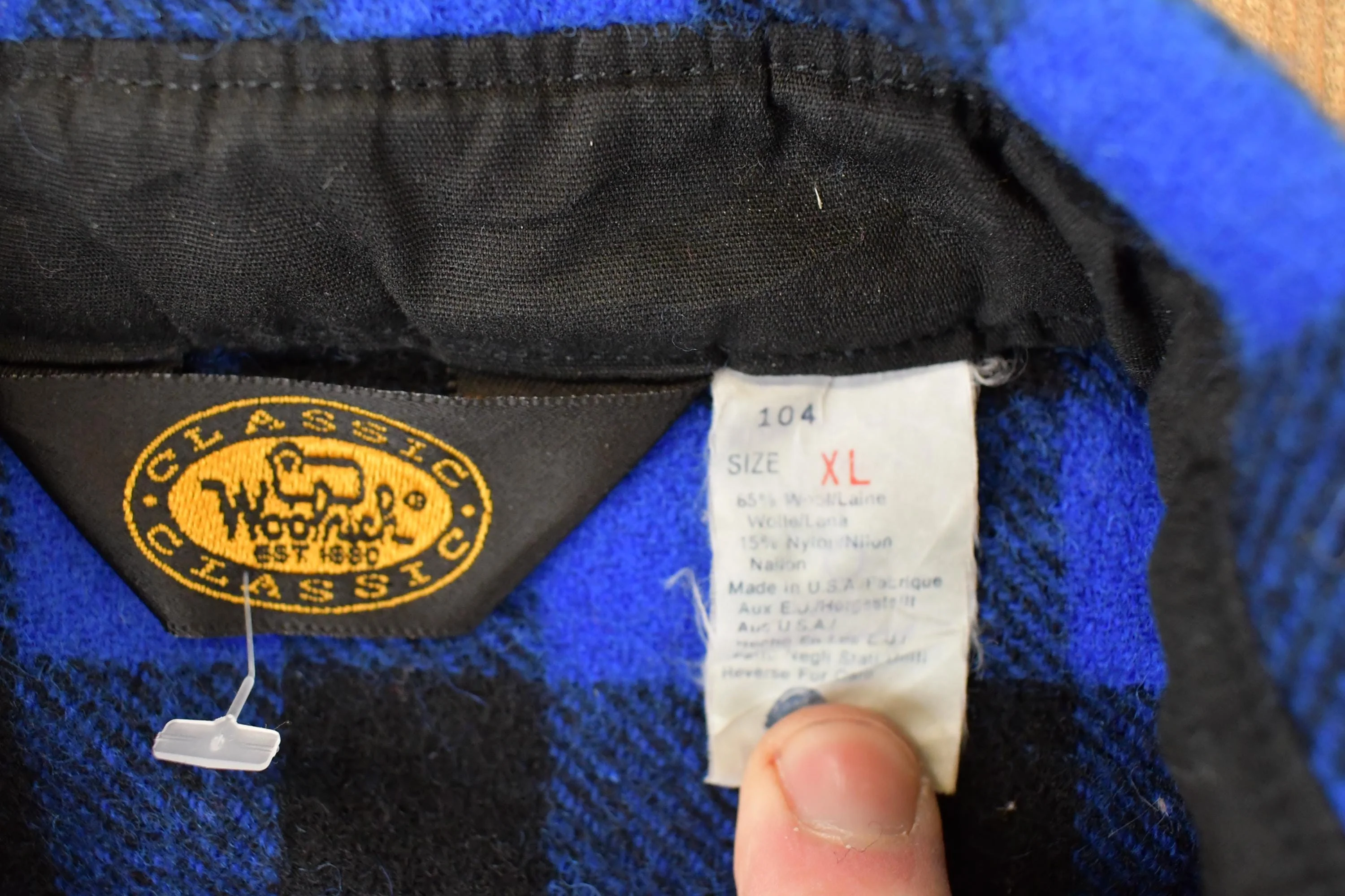 Vintage 1980s Woolrich Classic Plaid Flannel Button Up Shirt Men's L - Image 3