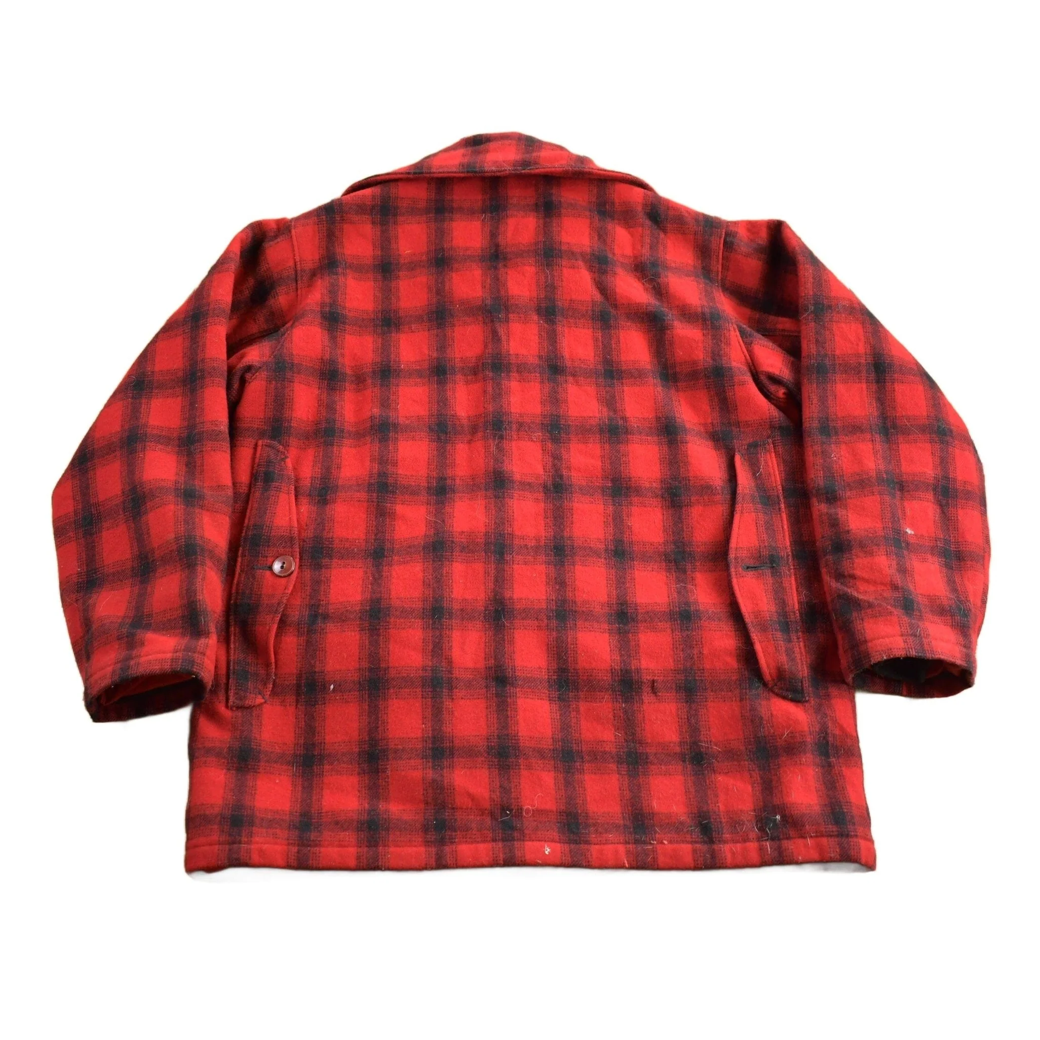 Vintage 1980s Woolrich Wool Buffalo Plaid Button Up Jacket Men's Medium - Image 2
