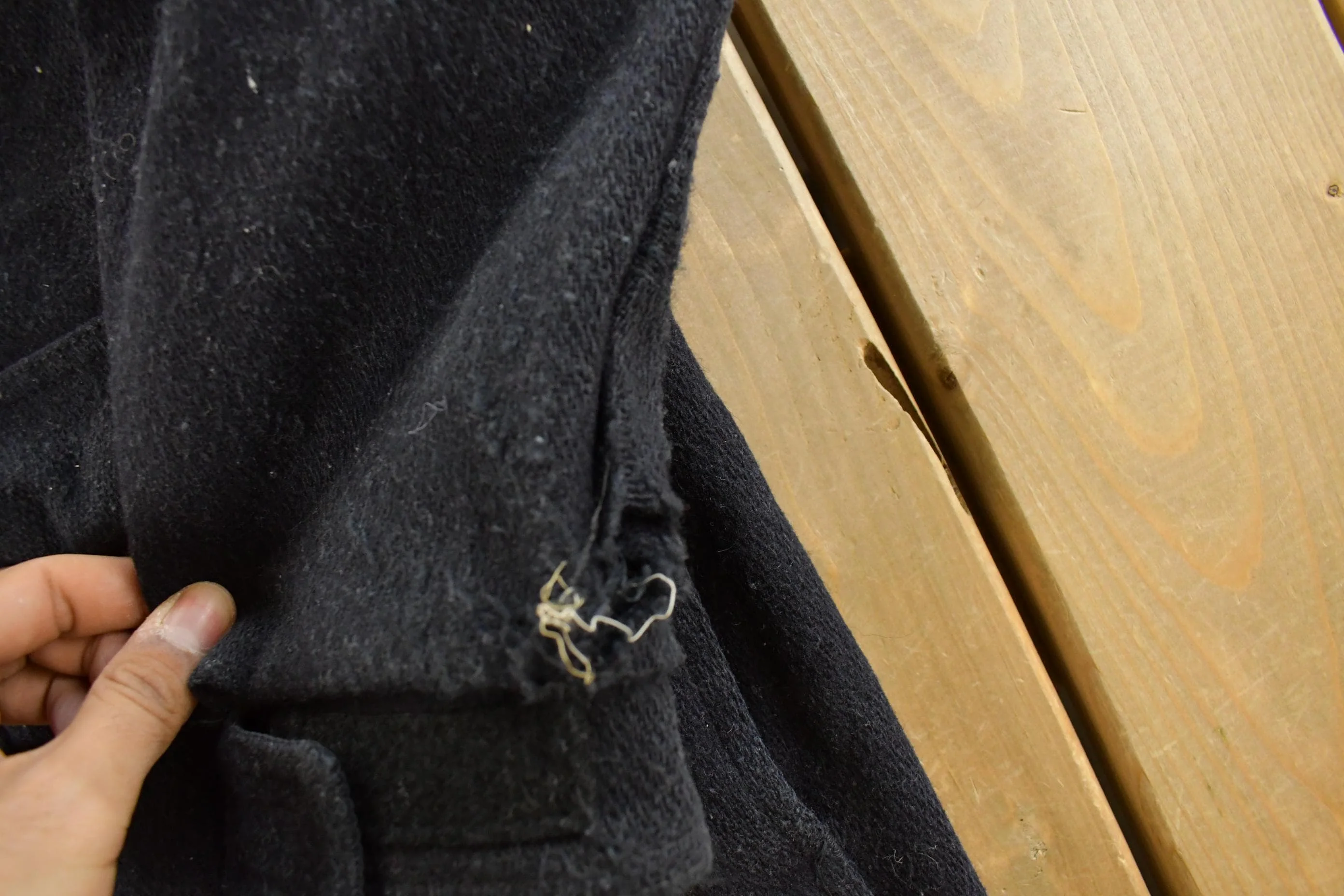 Vintage 1980s Woolrich Wool Hooded Jacket Men's Large - Image 3