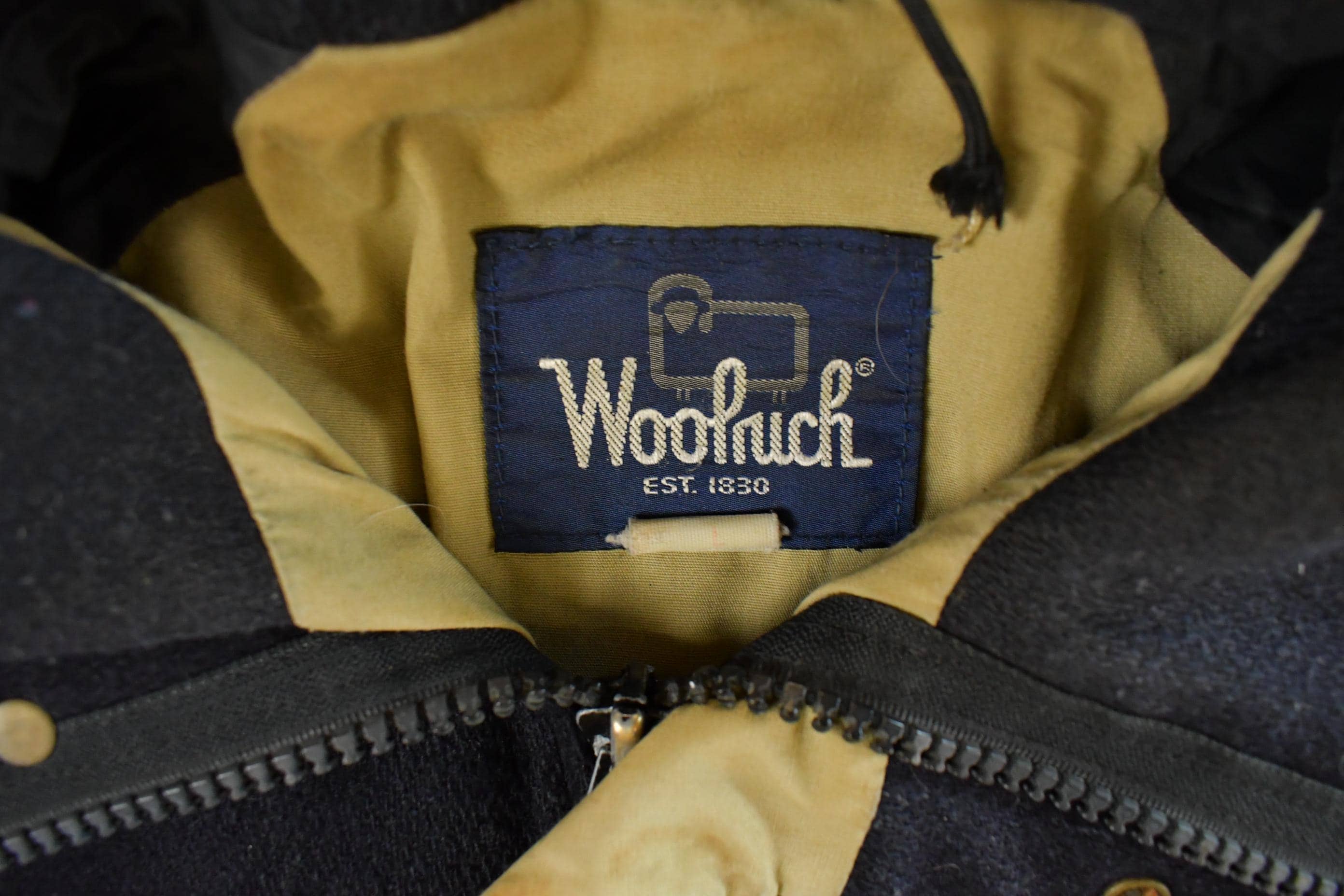Vintage 1980s Woolrich Wool Hooded Jacket Men's Large - Image 4