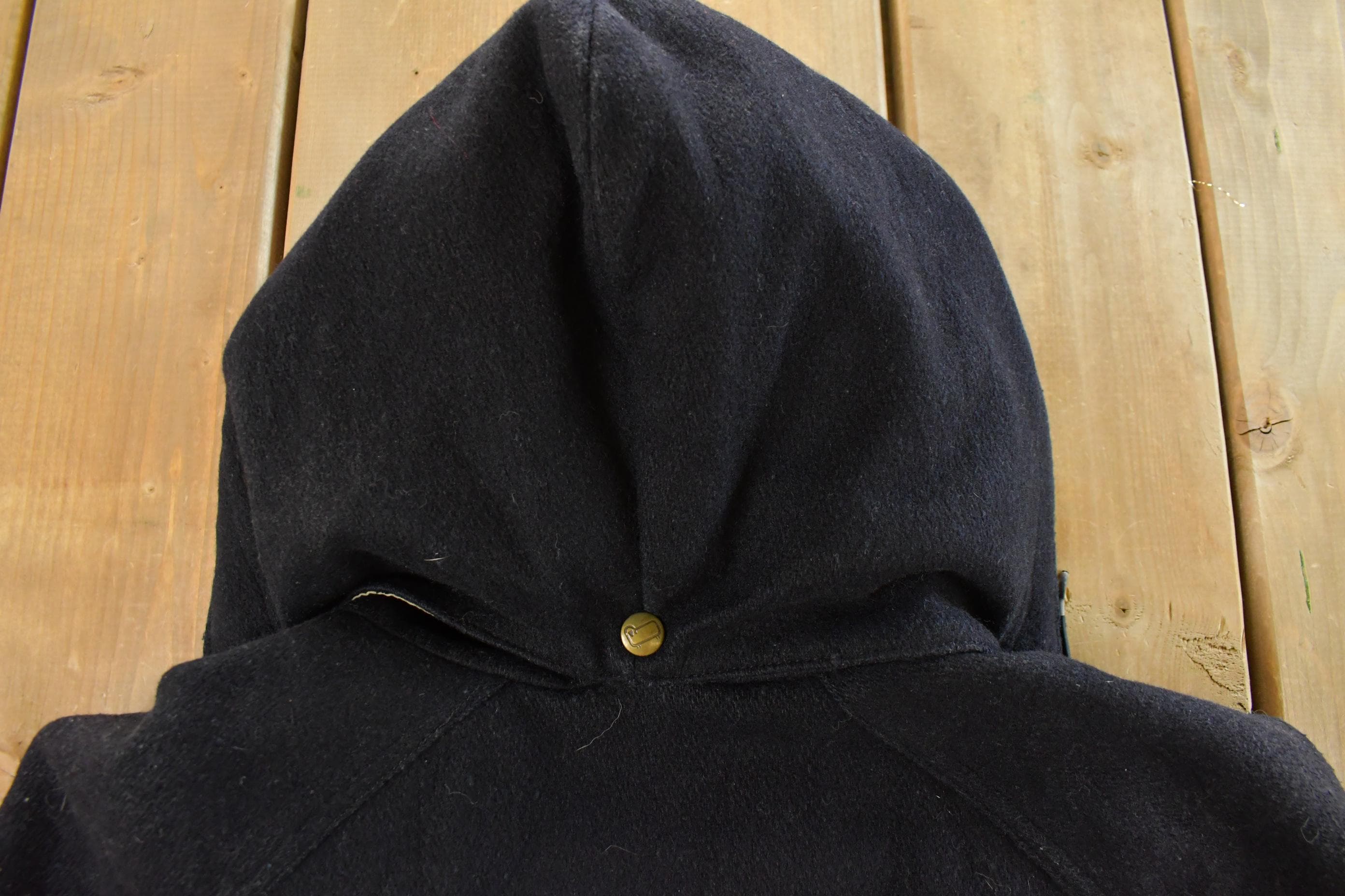 Vintage 1980s Woolrich Wool Hooded Jacket Men's Large - Image 8