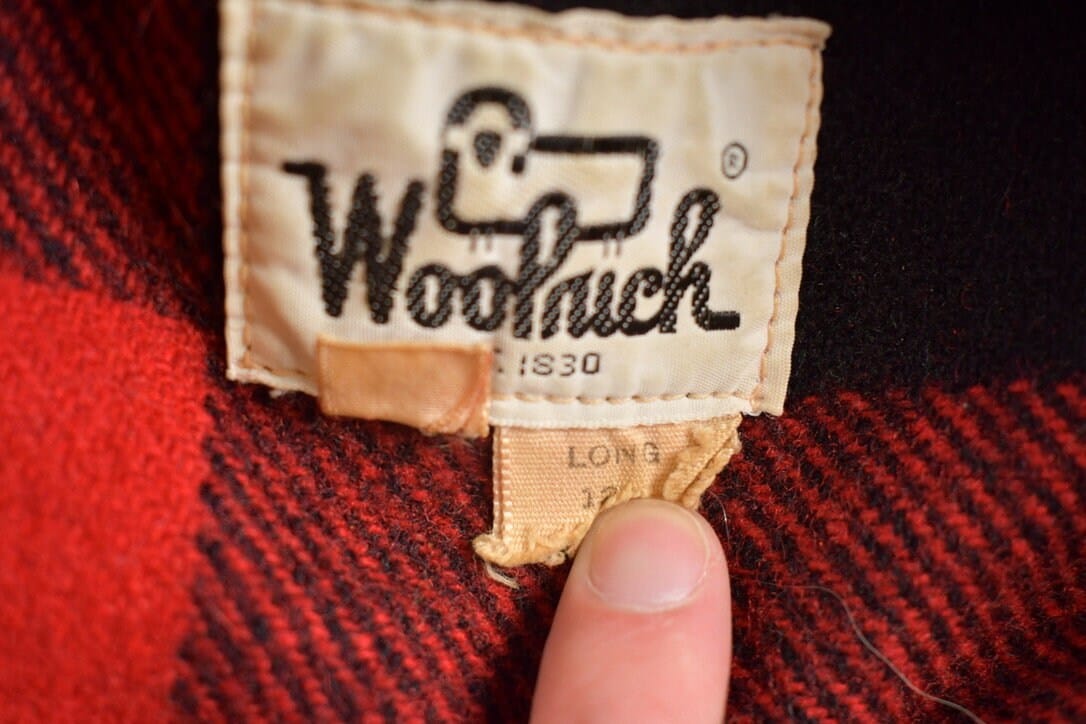 Vintage 1980s Woolrich Wool Plaid Zip Up Shacket Men's XL - Image 4