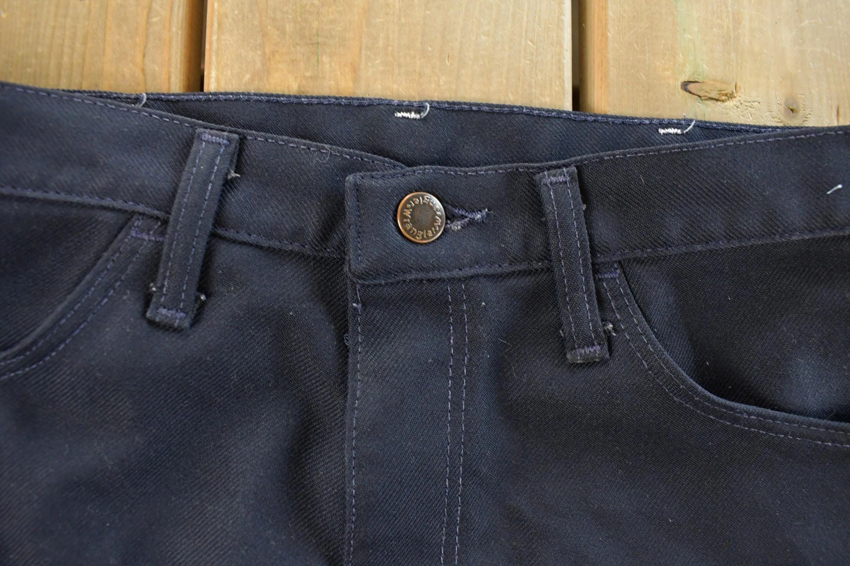 Vintage 1980s Wrangler Cowboy Wrancher Pants Men's 33 x 34 - Image 4