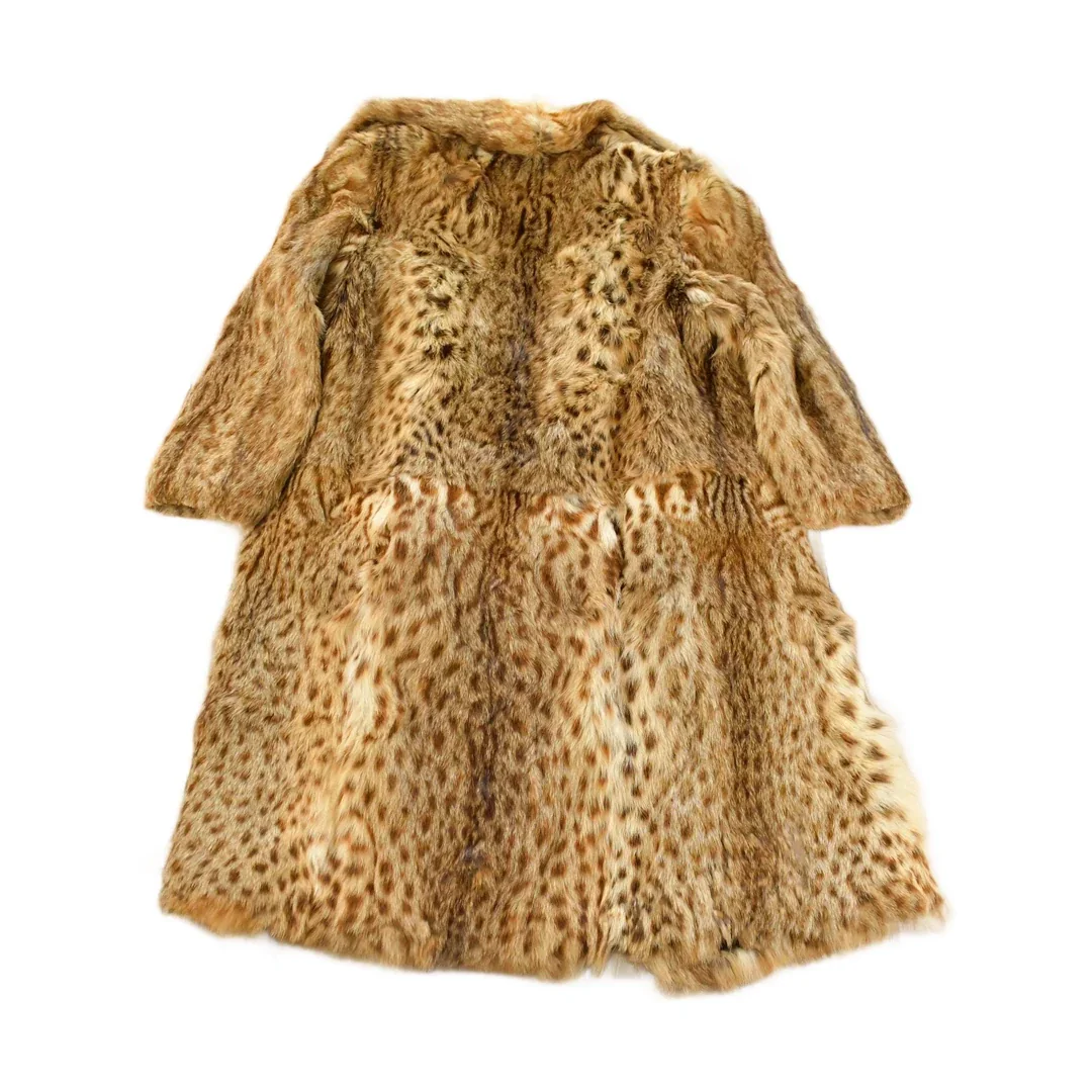 Vintage 1980s Yulan Lynx Fur Coat Women's Medium - Image 2