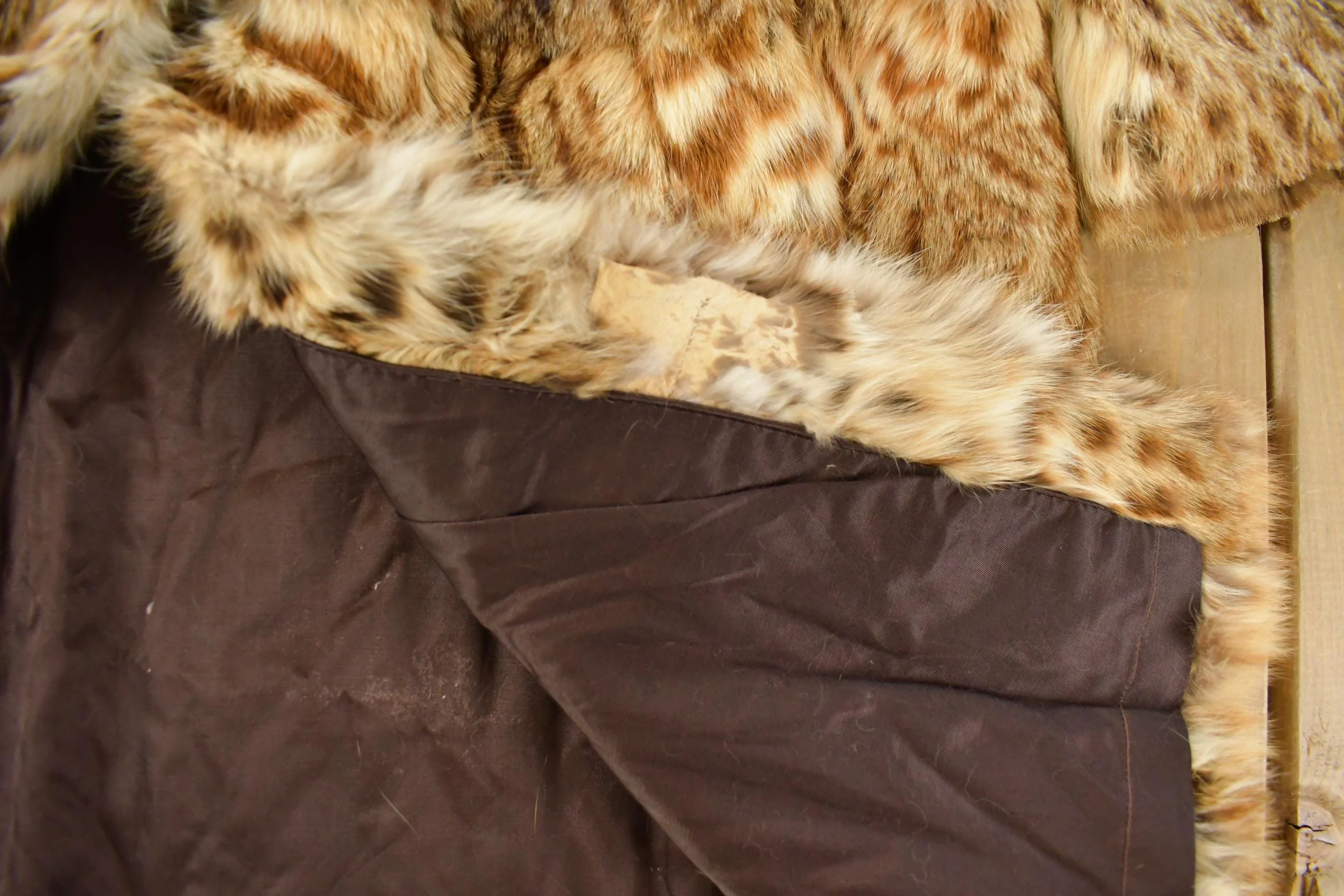 Vintage 1980s Yulan Lynx Fur Coat Women's Medium - Image 5
