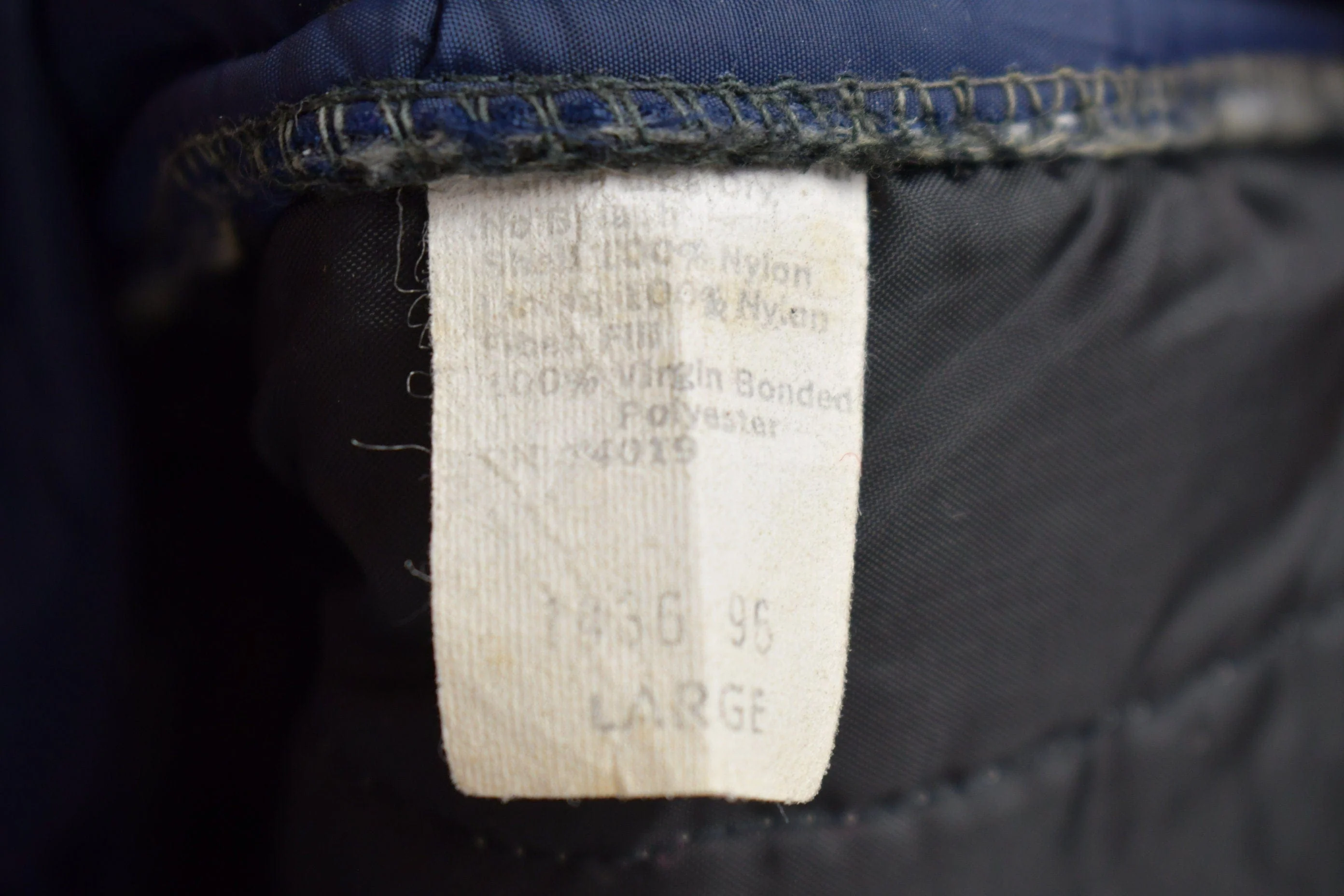 Vintage 1980s Zip Up Puffer Vest Men's Large - Image 3