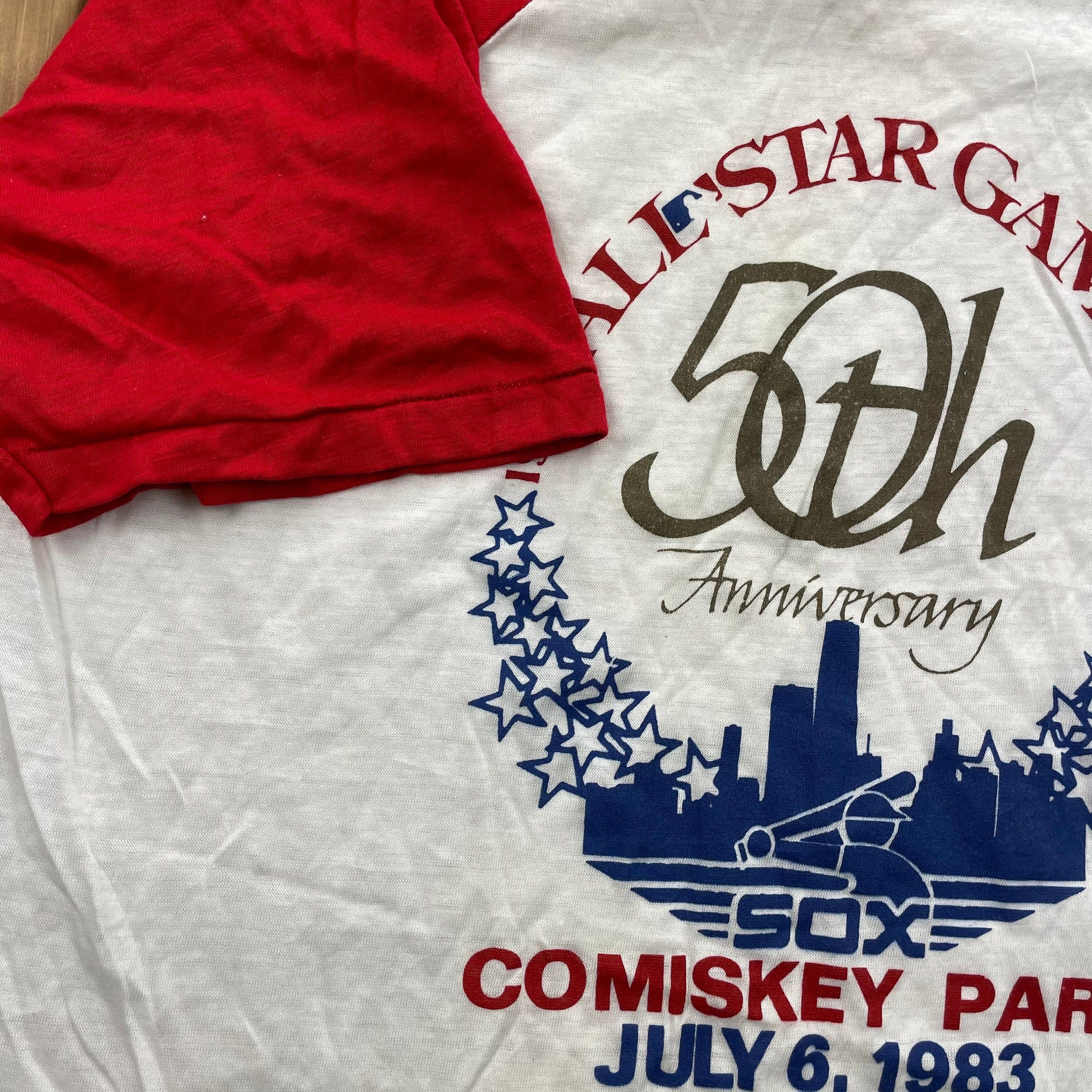 Vintage 1983 All Star Game Boston Red Sox T-Shirt Men's Large - Image 5
