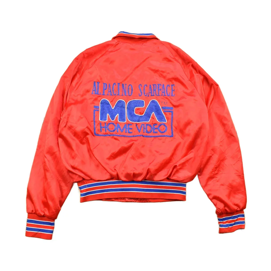 Vintage 1983 Scarface Movie Satin Promo Jacket Al Pacino MCA Home Video