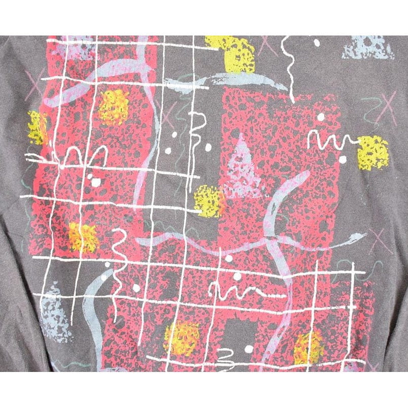 Vintage 1984 A Company Of Friends Abstract Graphic Print Crewneck Sweatshirt Mens S - Image 3