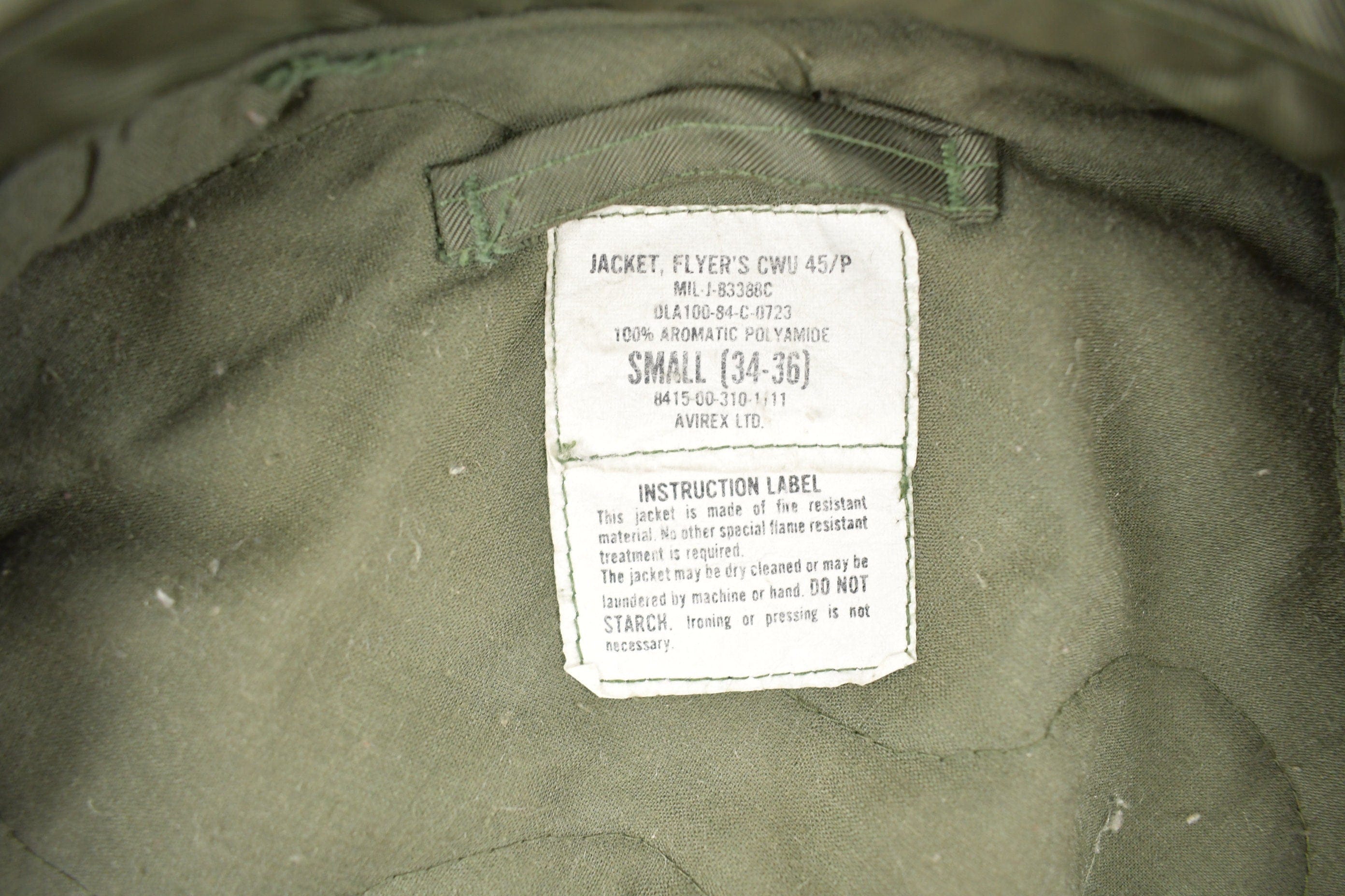 Vintage 1984 Army Flyers Jacket Men's Small - Image 9