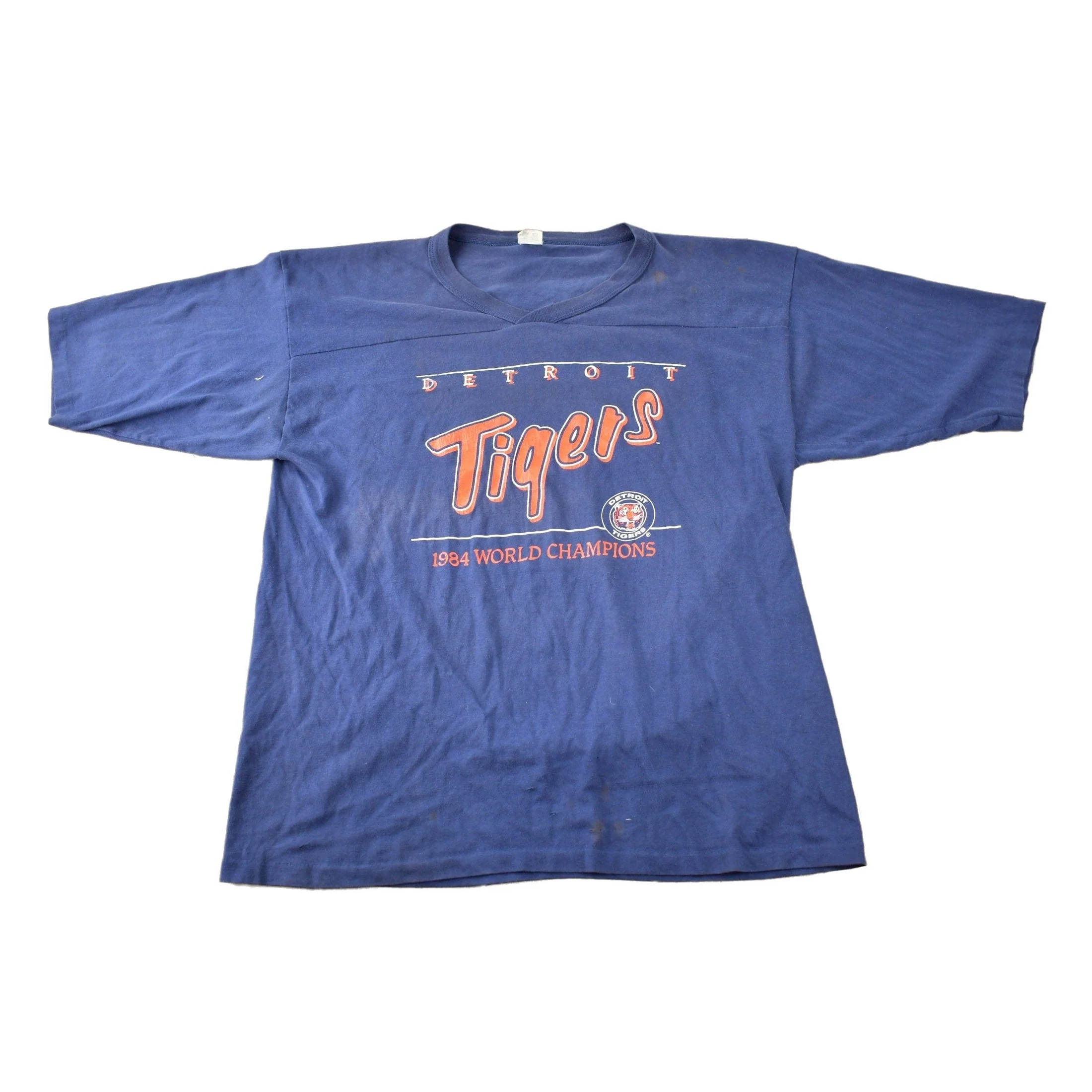Vintage 1984 Detroit Tigers MLB Baseball World Champions Graphic T-Shirt Made In USA
