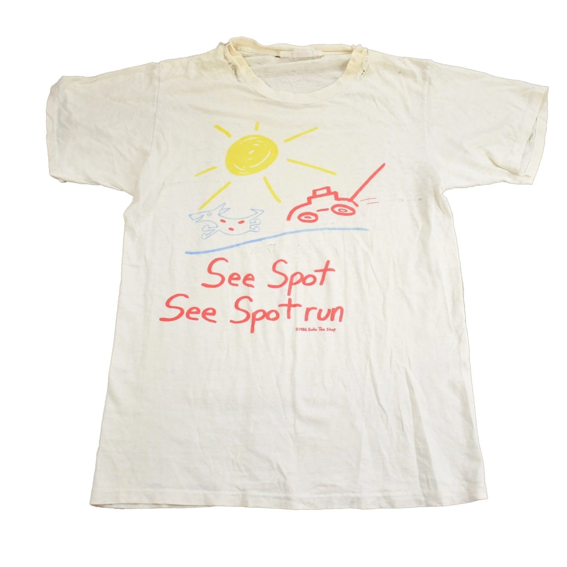Vintage 1986See Spot See Spot Run Graphic T Shirt Men's Small