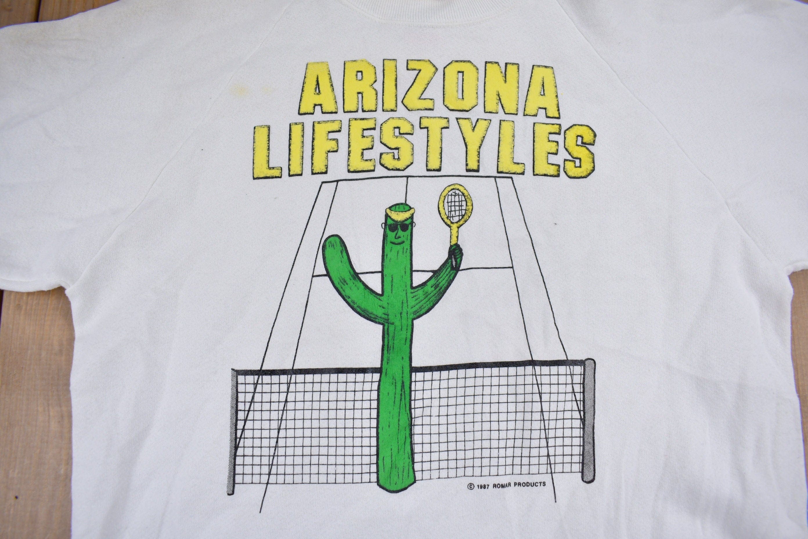 Vintage 1987 Arizona Lifestyles Raglan Crewneck Sweatshirt Men's Medium - Image 3