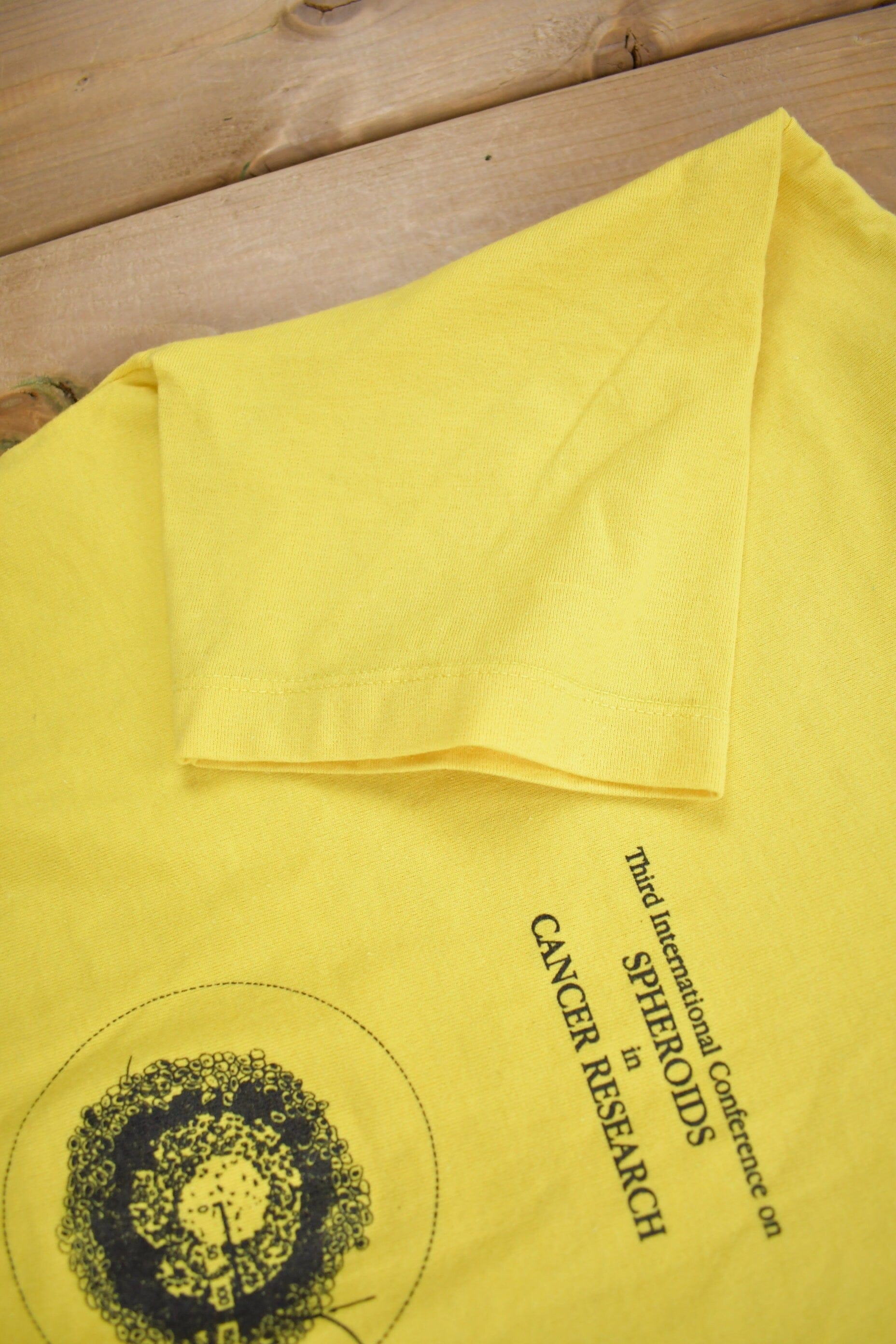 Vintage 1987 Sidney Sussex College Cambridge Cancer Research Graphic T Shirt Men's M - Image 5