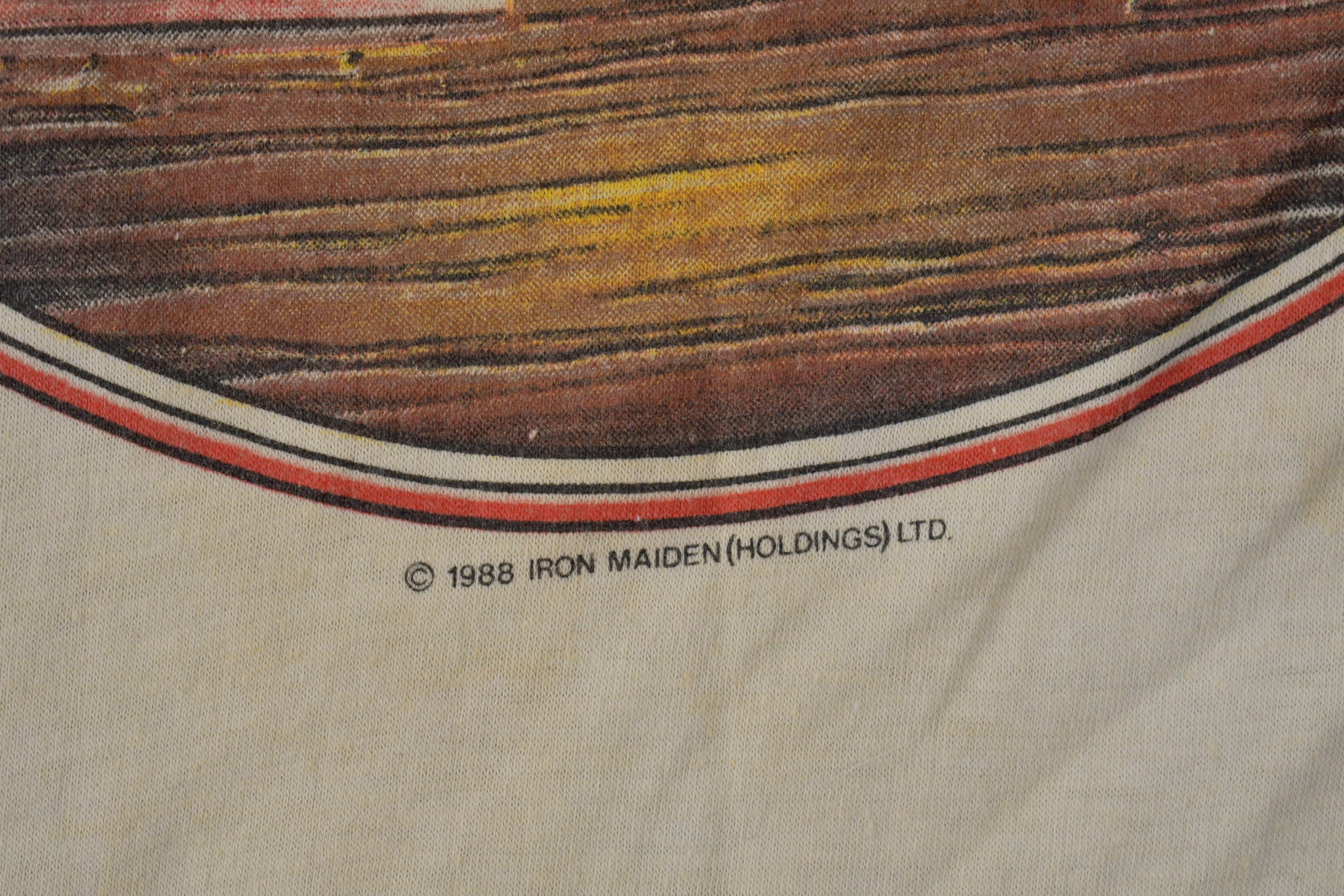 Vintage 1988 Iron Maiden Seventh Son Of A Seventh Son Raglan Band Tee Made In USA - Image 6