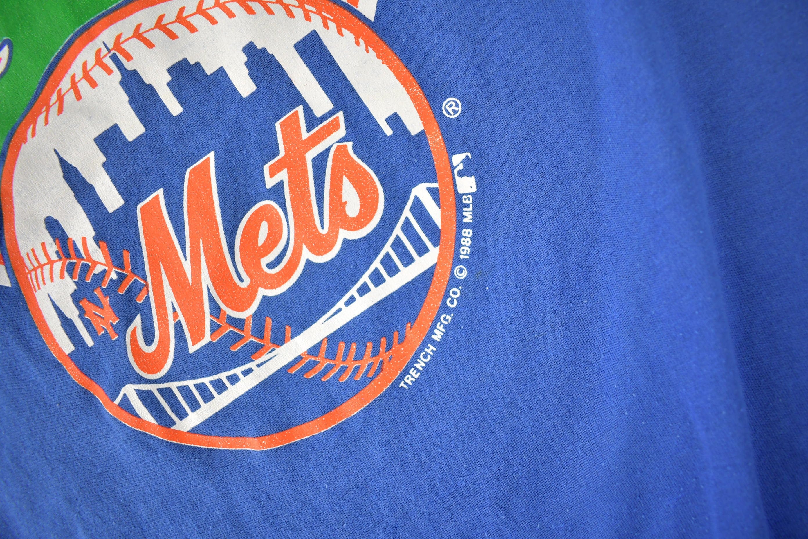Vintage 1988 New York Mets MLB Baseball Graphic T-Shirt Men's Small - Image 6