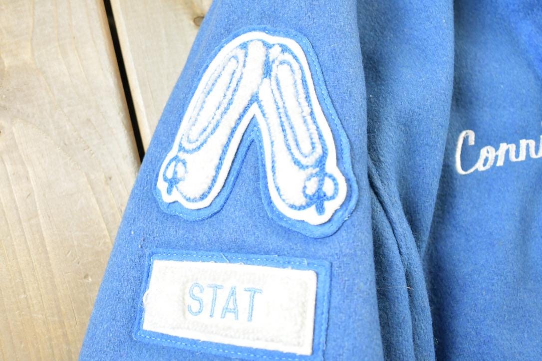 Vintage 1988 Simley Spartanettes Wool Varsity Jacket - Image 5