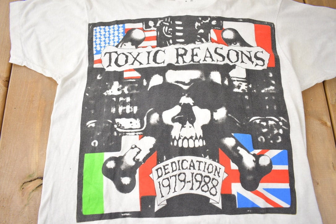 Vintage 1988 Toxic Reasons Dedication Single Stitch Band Tee Made in USA - Image 3