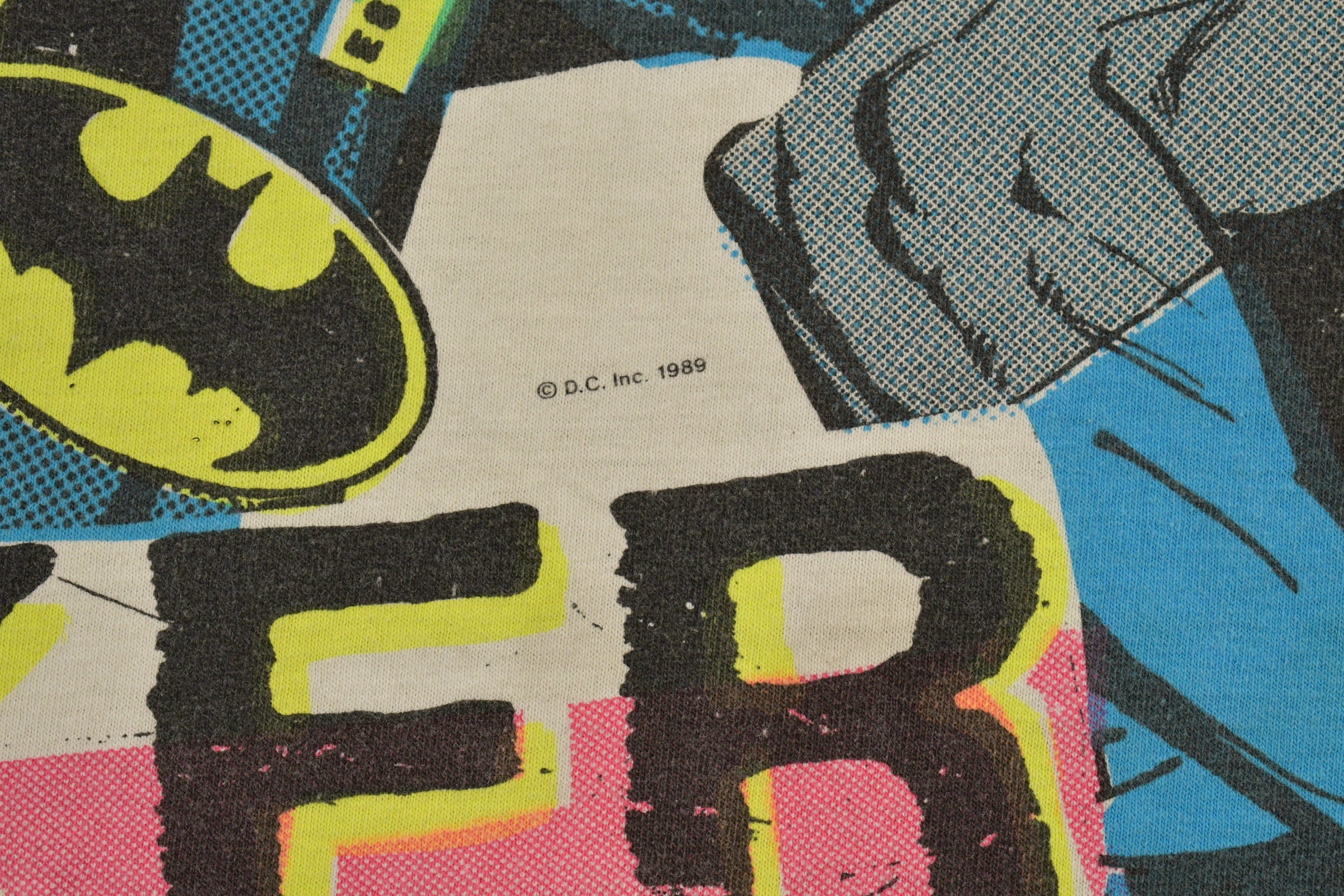 Vintage 1989 Batman & Joker DC Comics All Over Print T-Shirt Men's Large - Image 7