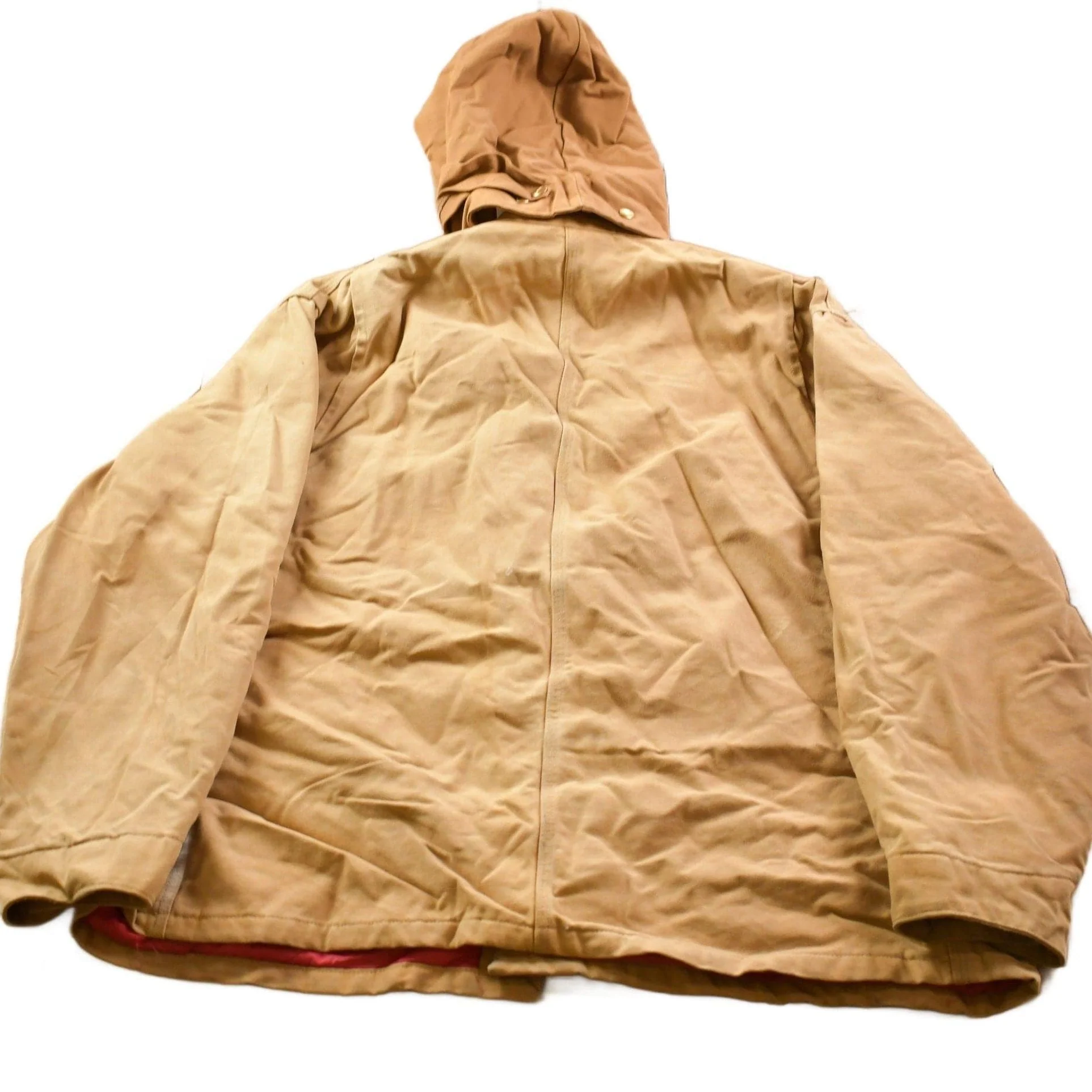 Vintage 1989 Carhartt 100 Years Red Quilt Lined Traditional Coat Hooded Men's 2XL - Image 2