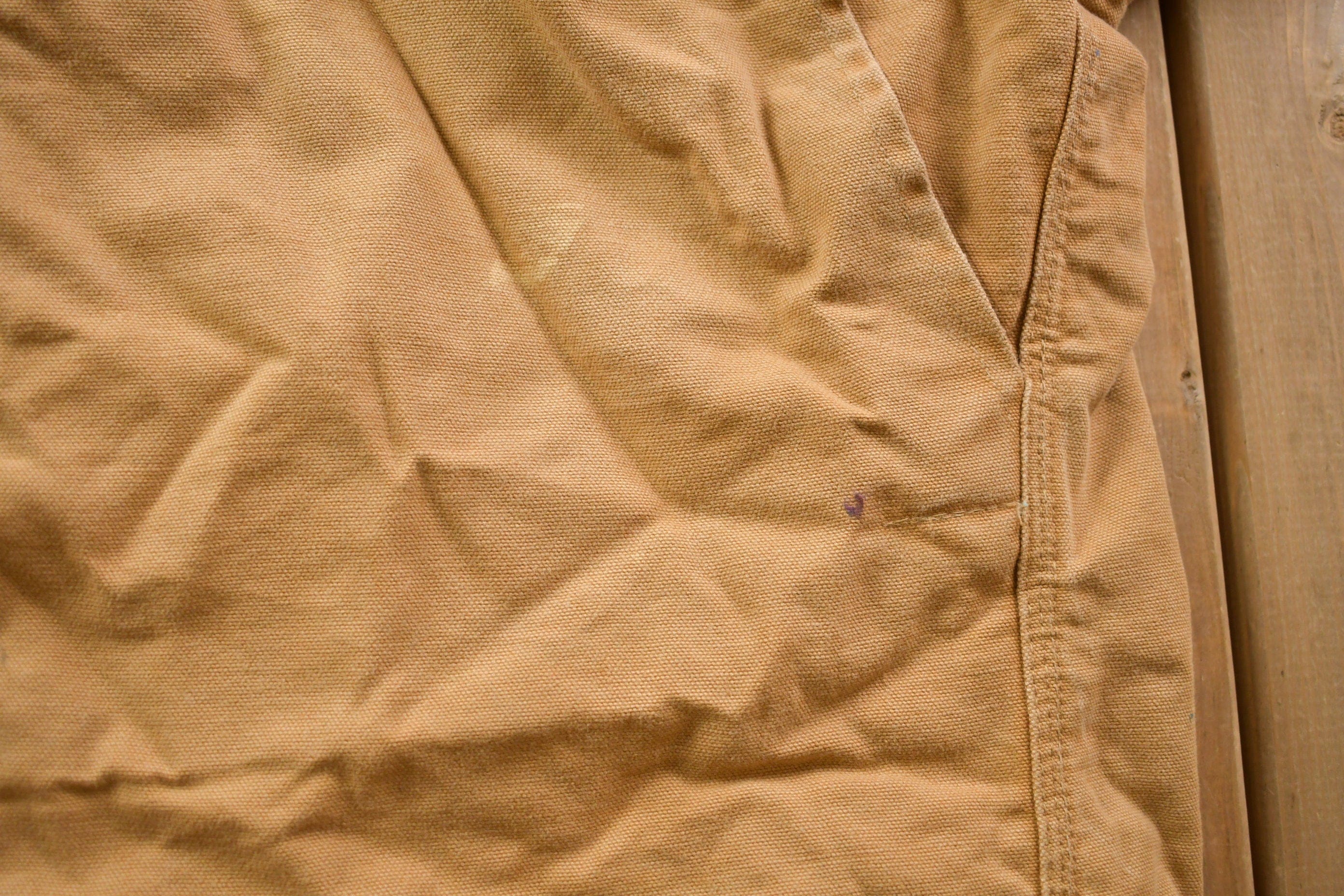 Vintage 1989 Carhartt 100 Years Red Quilt Lined Traditional Coat Hooded Men's 2XL - Image 3