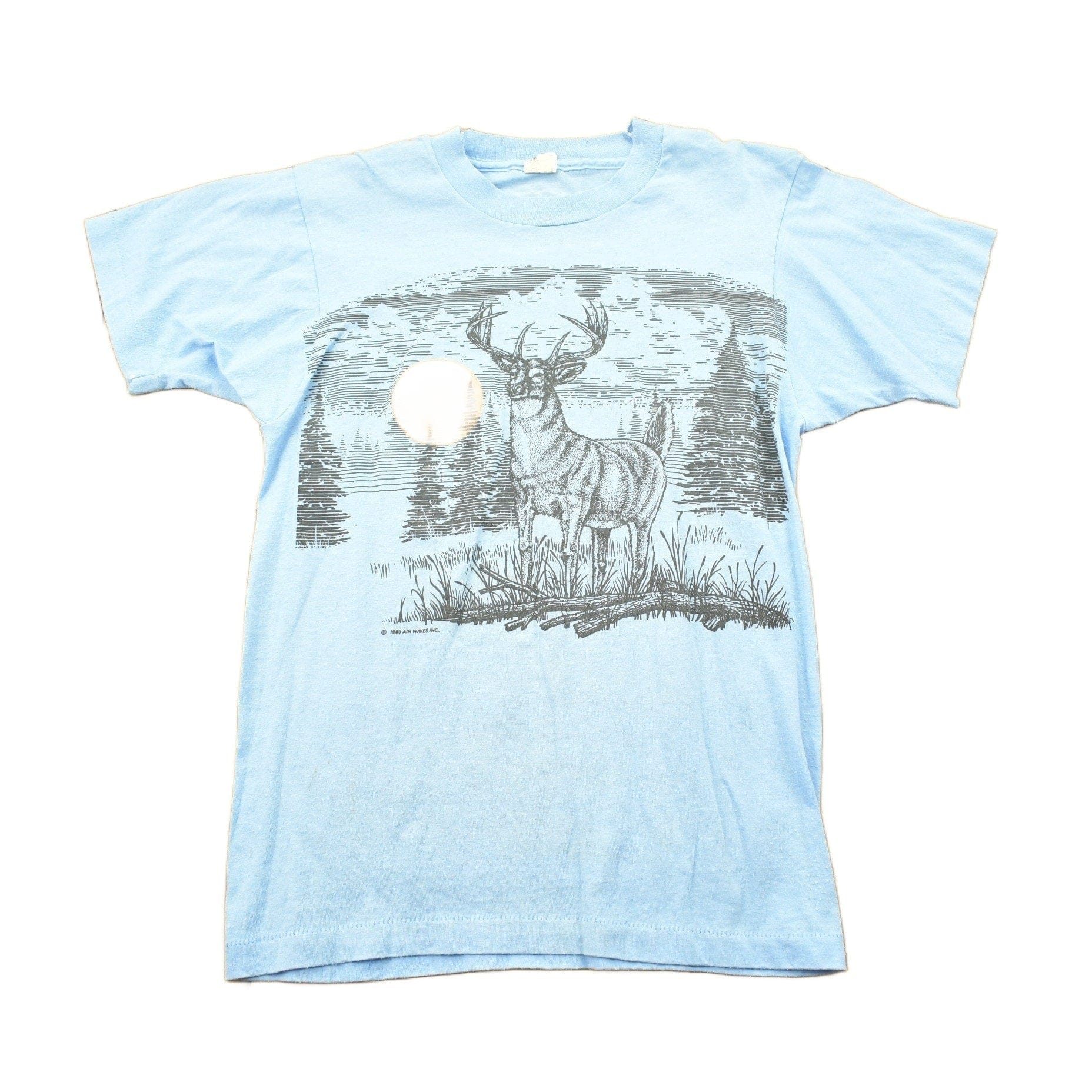 Vintage 1989 Deer Theme Graphic T Shirt Men's S
