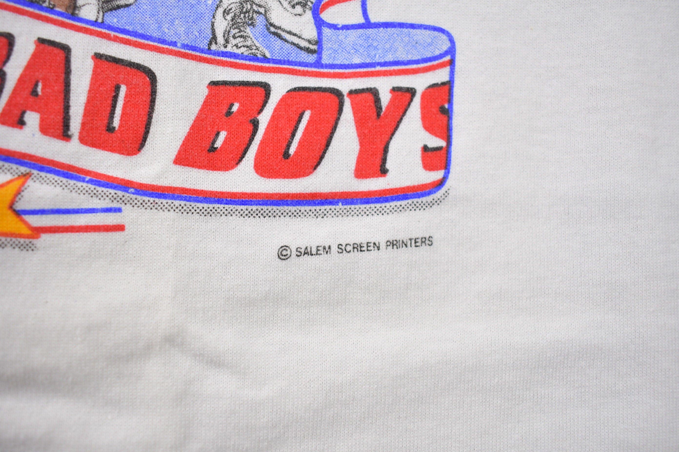Vintage 1989 Detroit Pistons NBA World Champs Big Head Graphic T-Shirt Men's Large - Image 4
