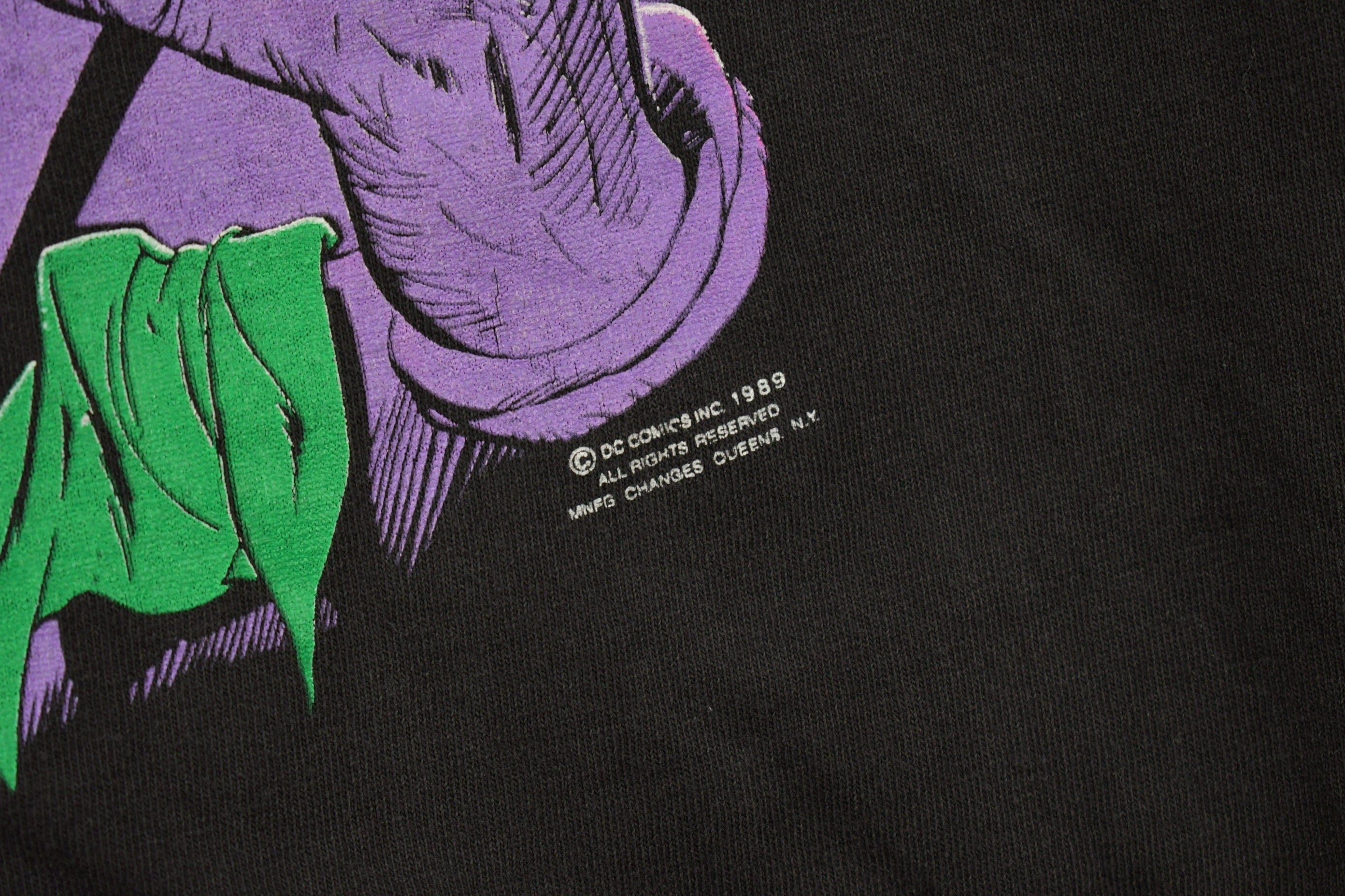 Vintage 1989 Joker DC Comics Batman Promo T-Shirt - Image 5