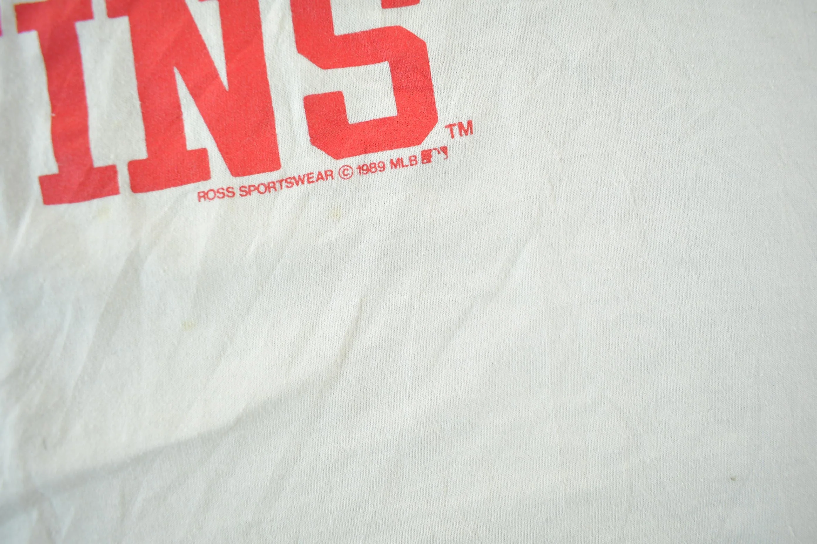 Vintage 1989 Minnesota Twins MLB Graphic T-Shirt Men's Large - Image 4