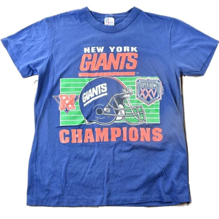 Vintage 1989 New York Giants NFL Super Bowl Champions T-shirt Men's Large