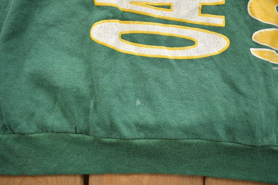 Vintage 1989 Oakland Athletics MLB Graphic Raglan T-Shirt Men's XL - Image 4