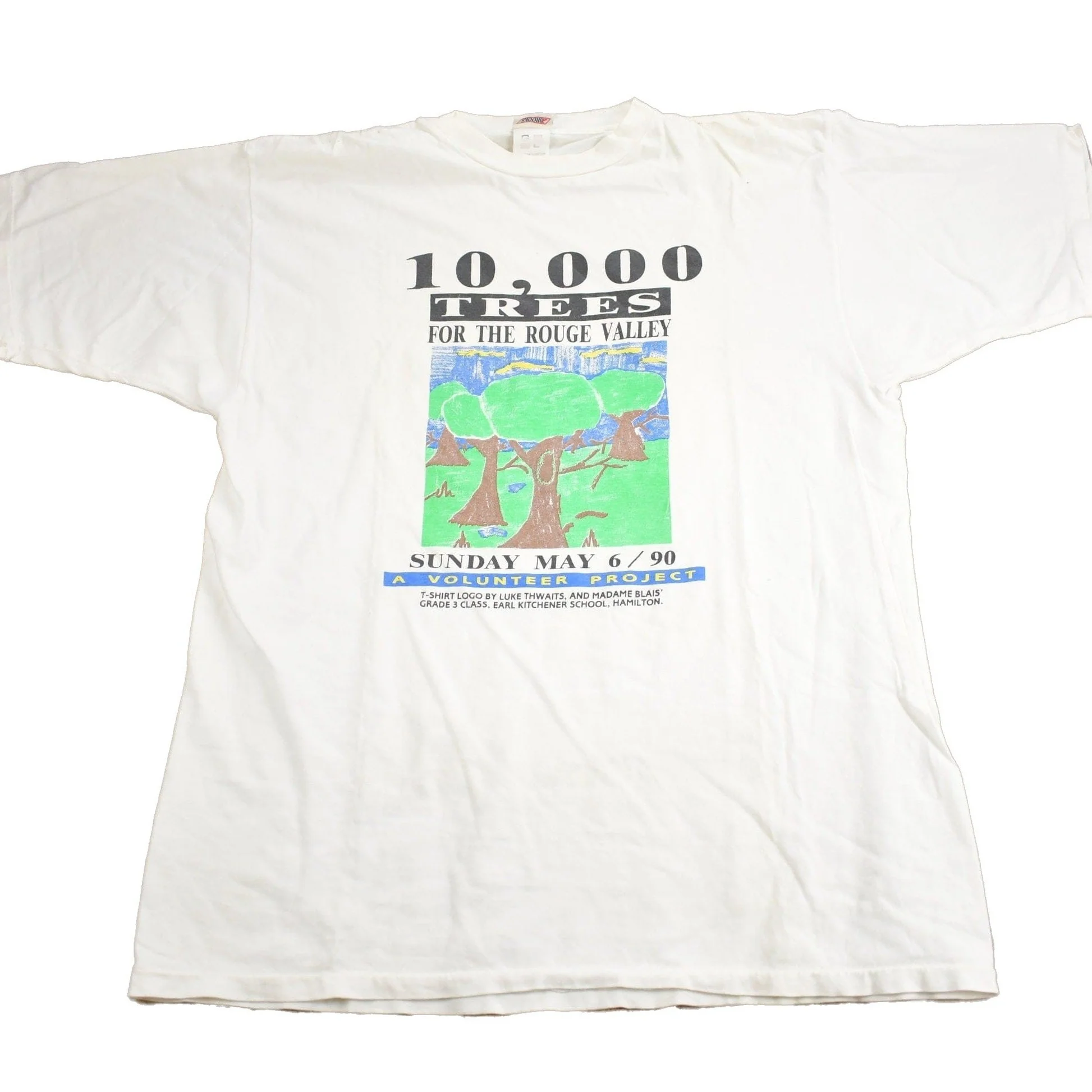 Vintage 1990 10,000 Trees For The Rogue Valley Graphic T Shirt Men's Large