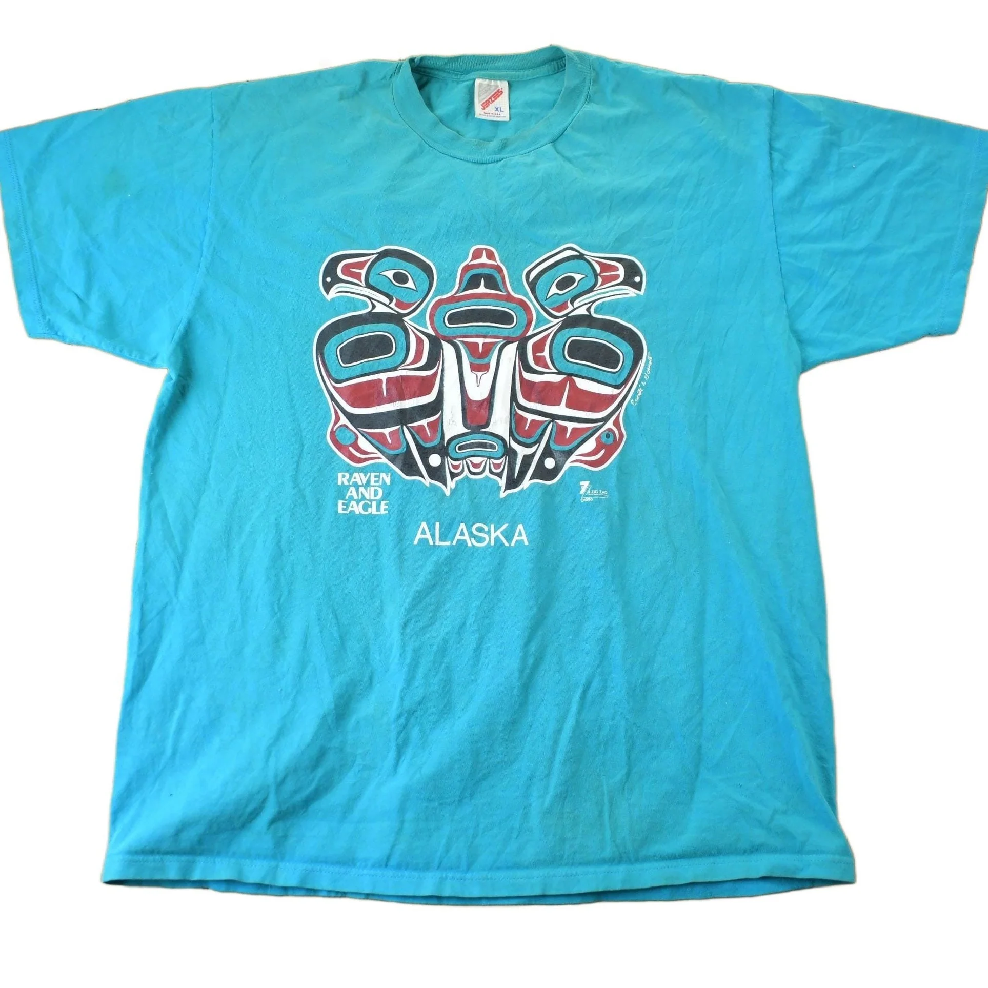 Vintage 1990 Alaska Graphic T-Shirt Men's XL