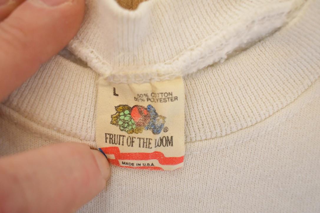 Vintage 1990 Chicago Jazz Music Cartoon Graphic Print Crewneck Sweatshirt Men's L - Image 4