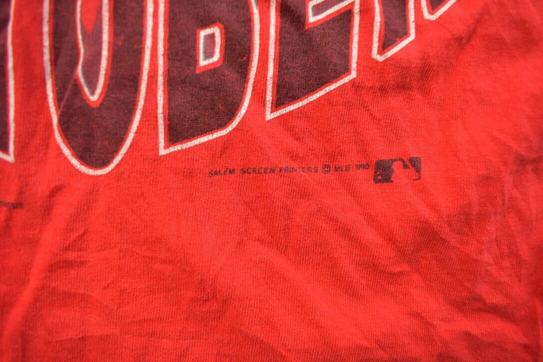 Vintage 1990 Cincinnati Reds The Hunt For October MLB Graphic T-Shirt Men's Medium - Image 4