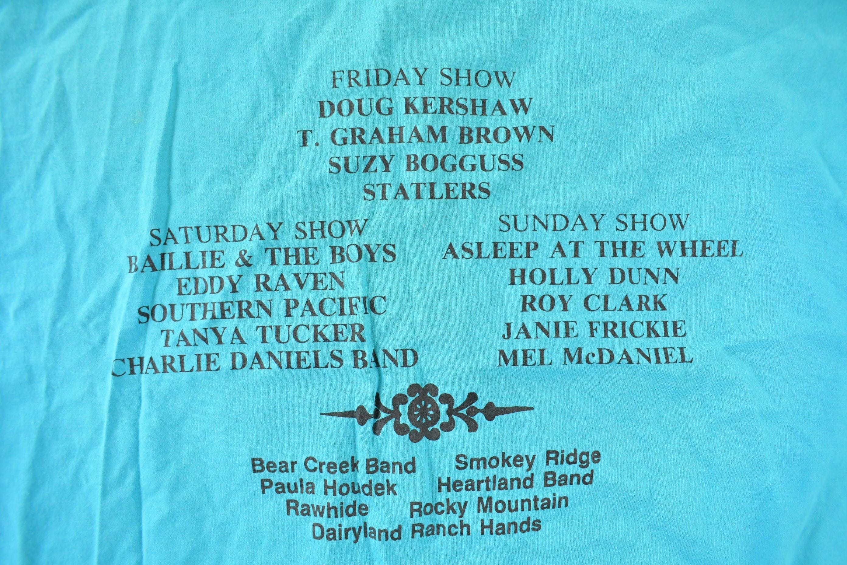 Vintage 1990 Country Fest Music Fair Graphic T-Shirt Men's Large - Image 6