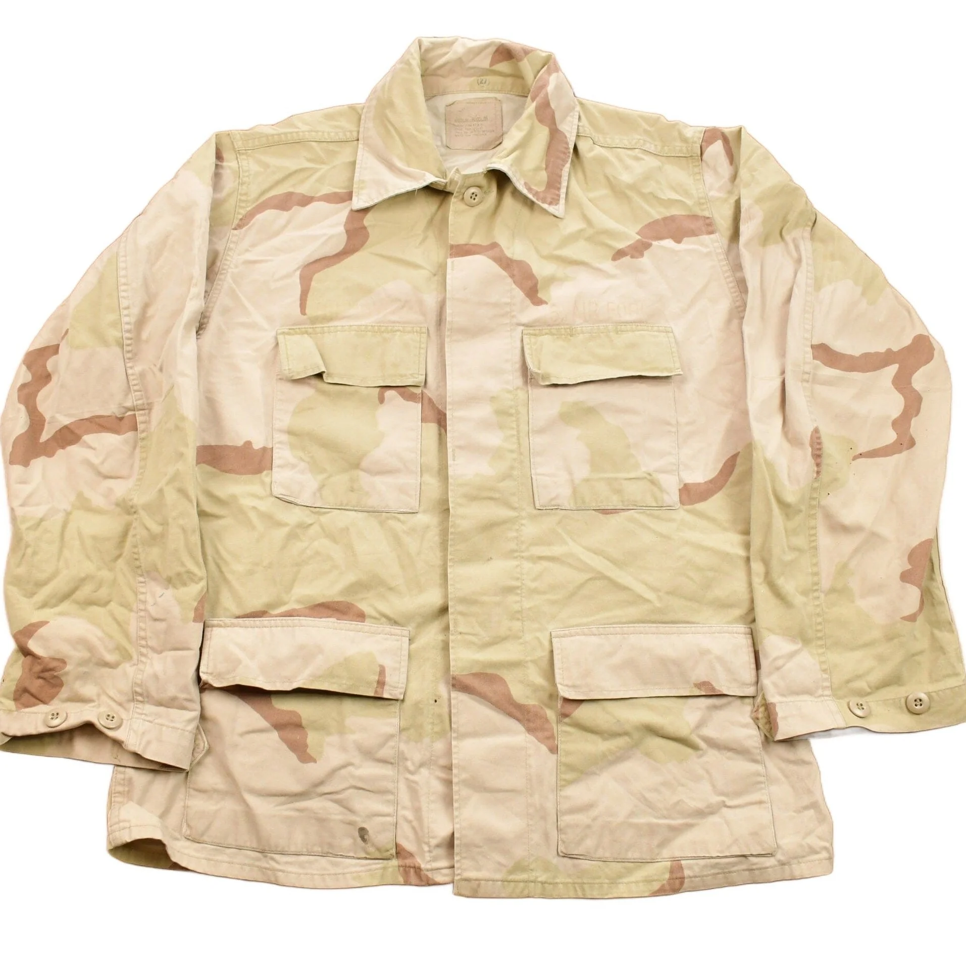 Vintage 1990 Desert Camo Button Up Military Coat Size Medium Reg Men's Medium
