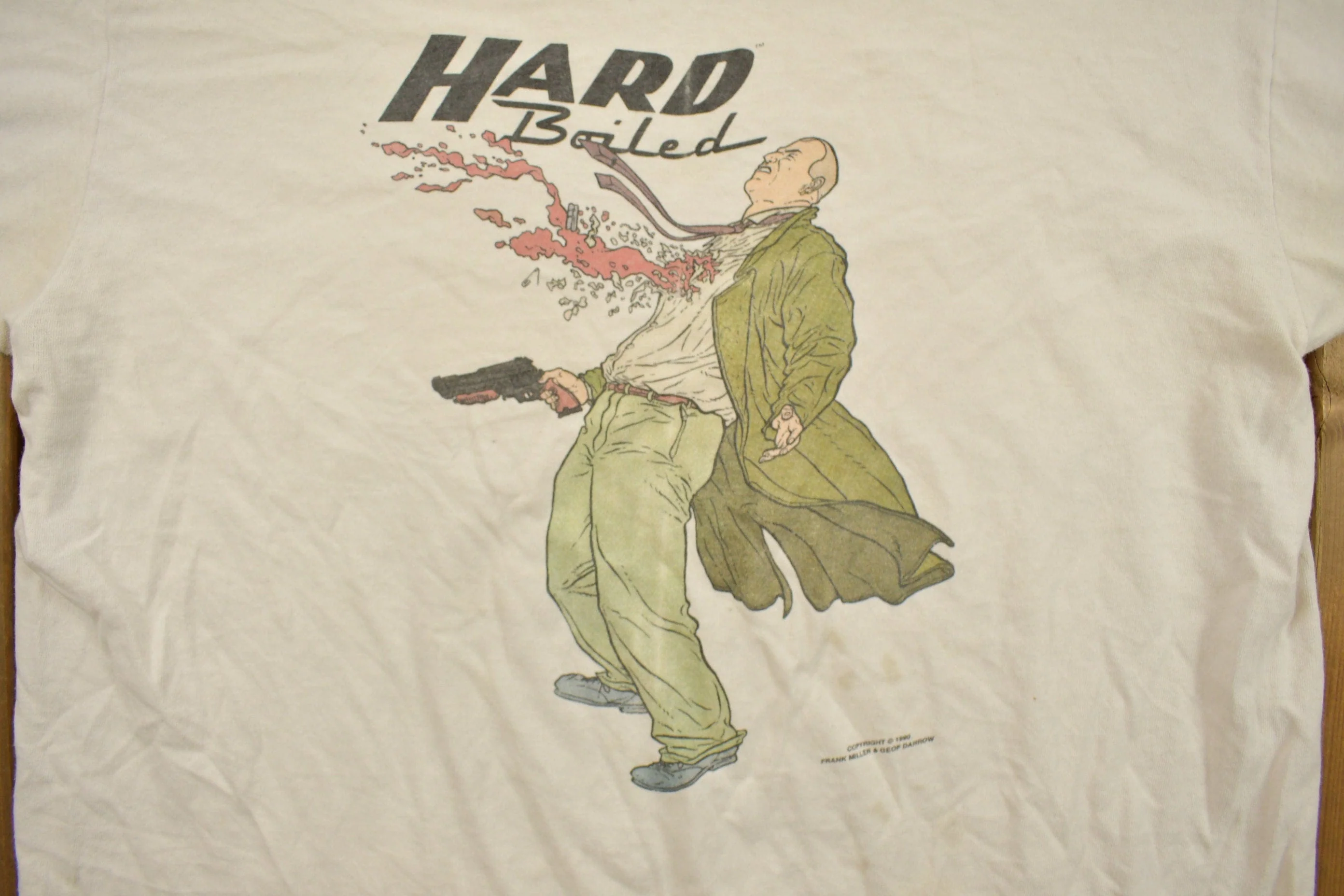 Vintage 1990 Hard Boiled Comic Book Promo T-shirt Men's Large - Image 3
