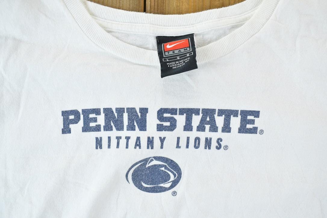 Vintage 1990 Nike Penn State University Collegiate T-Shirt Men's Medium - Image 3
