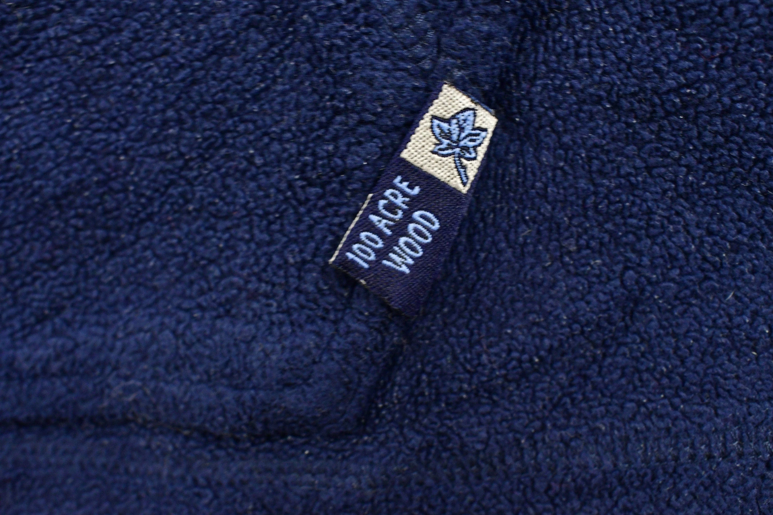 Vintage 1990s 100 Acre Wood Winnie The Pooh Disney Fleece Hoodie Men's Large - Image 4