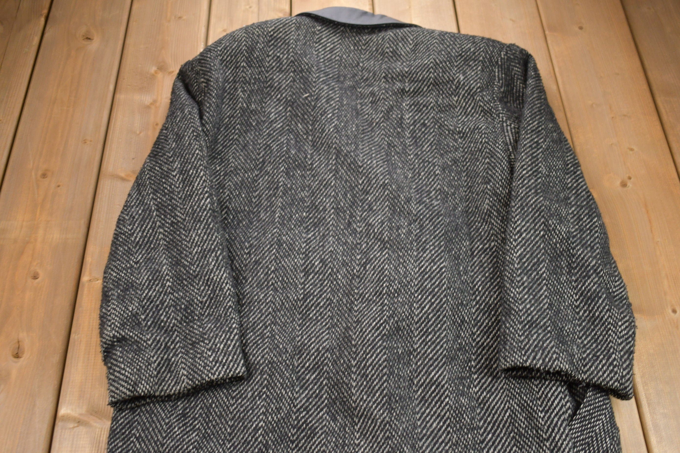 Vintage 1990s 100% Wool Jacket Men's Large - Image 4